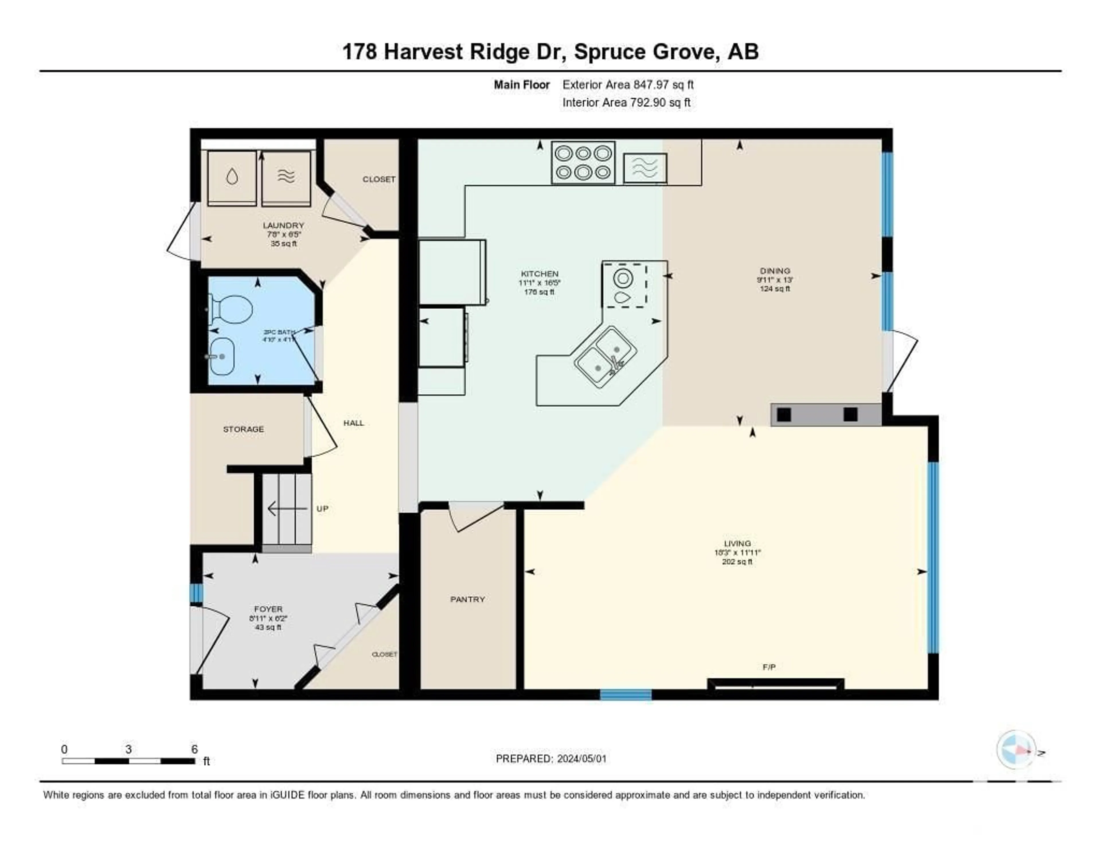 Floor plan for 178 HARVEST DR, Spruce Grove Alberta T7X0P4