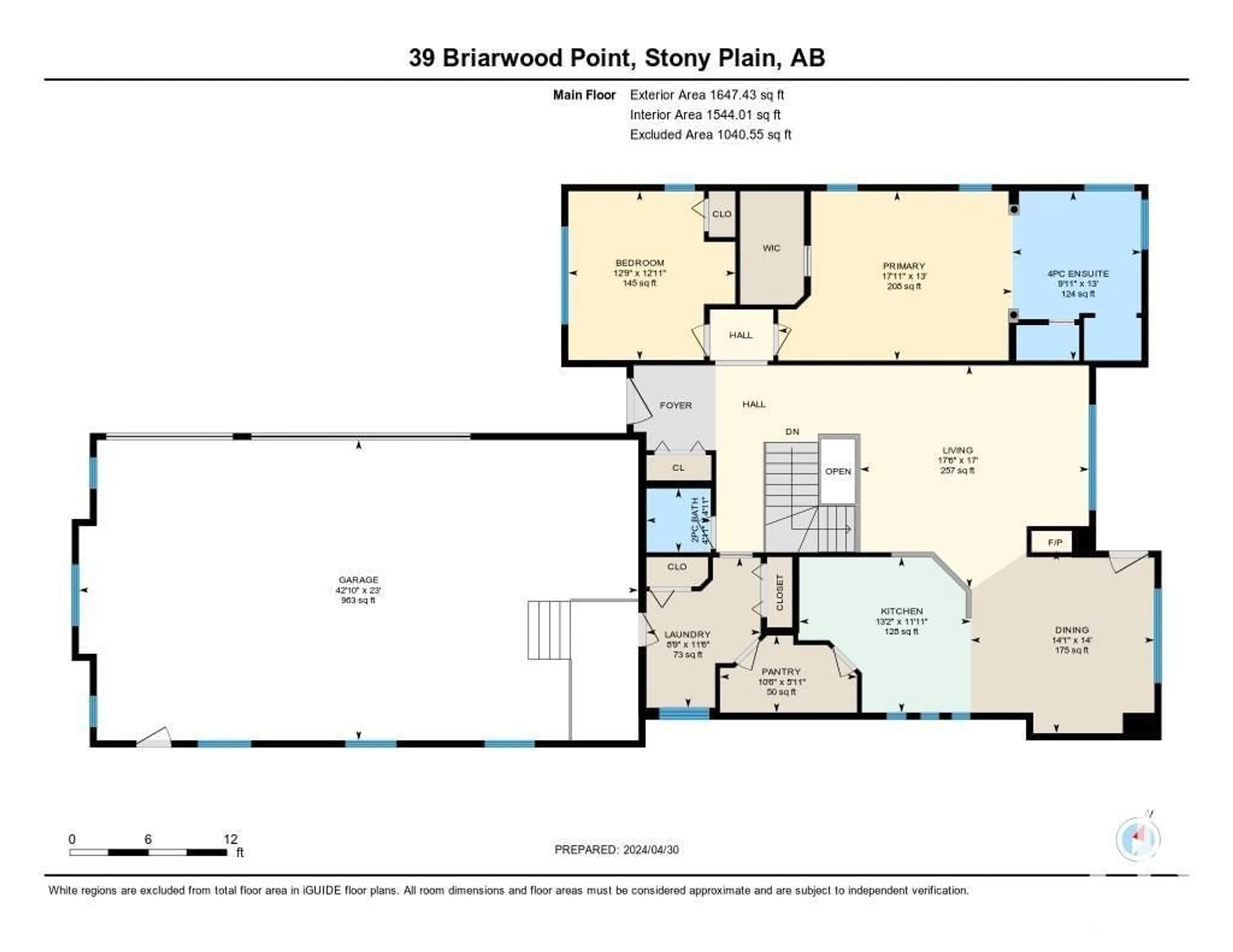 Floor plan for 39 BRIARWOOD PT, Stony Plain Alberta T7Z2Z2