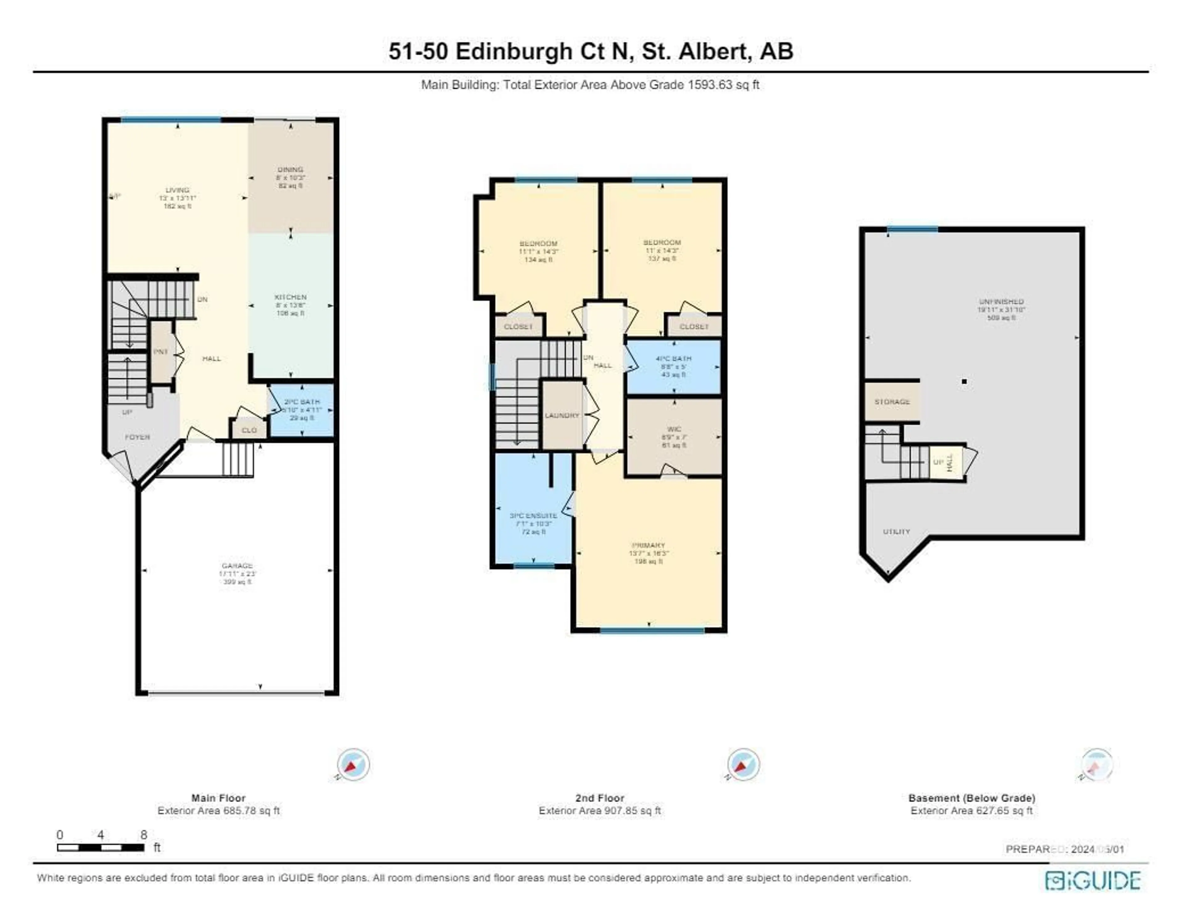 Floor plan for #51 50 EDINBURGH CO, St. Albert Alberta T8N7X5