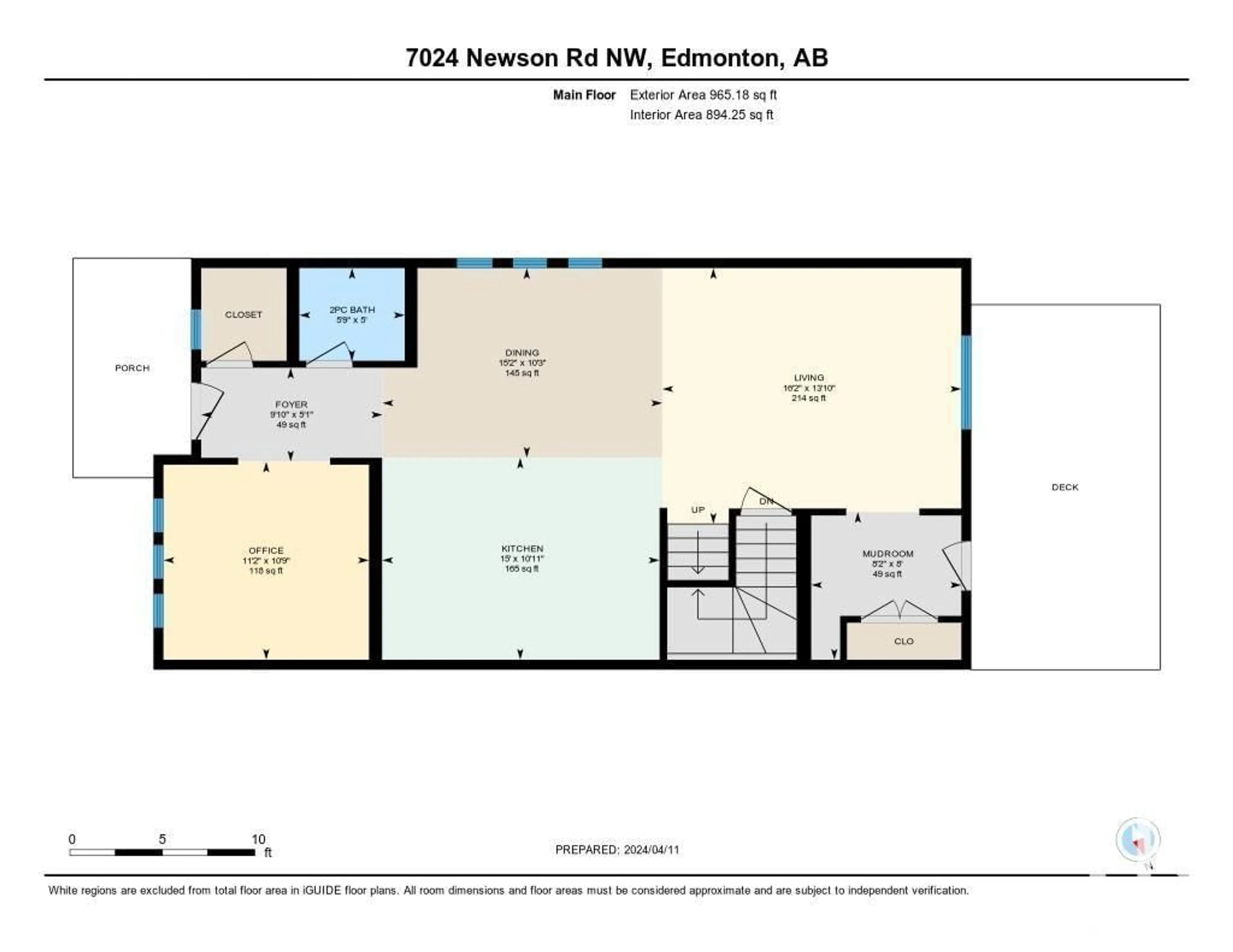 Floor plan for 7024 NEWSON RD NW, Edmonton Alberta T5E6W4