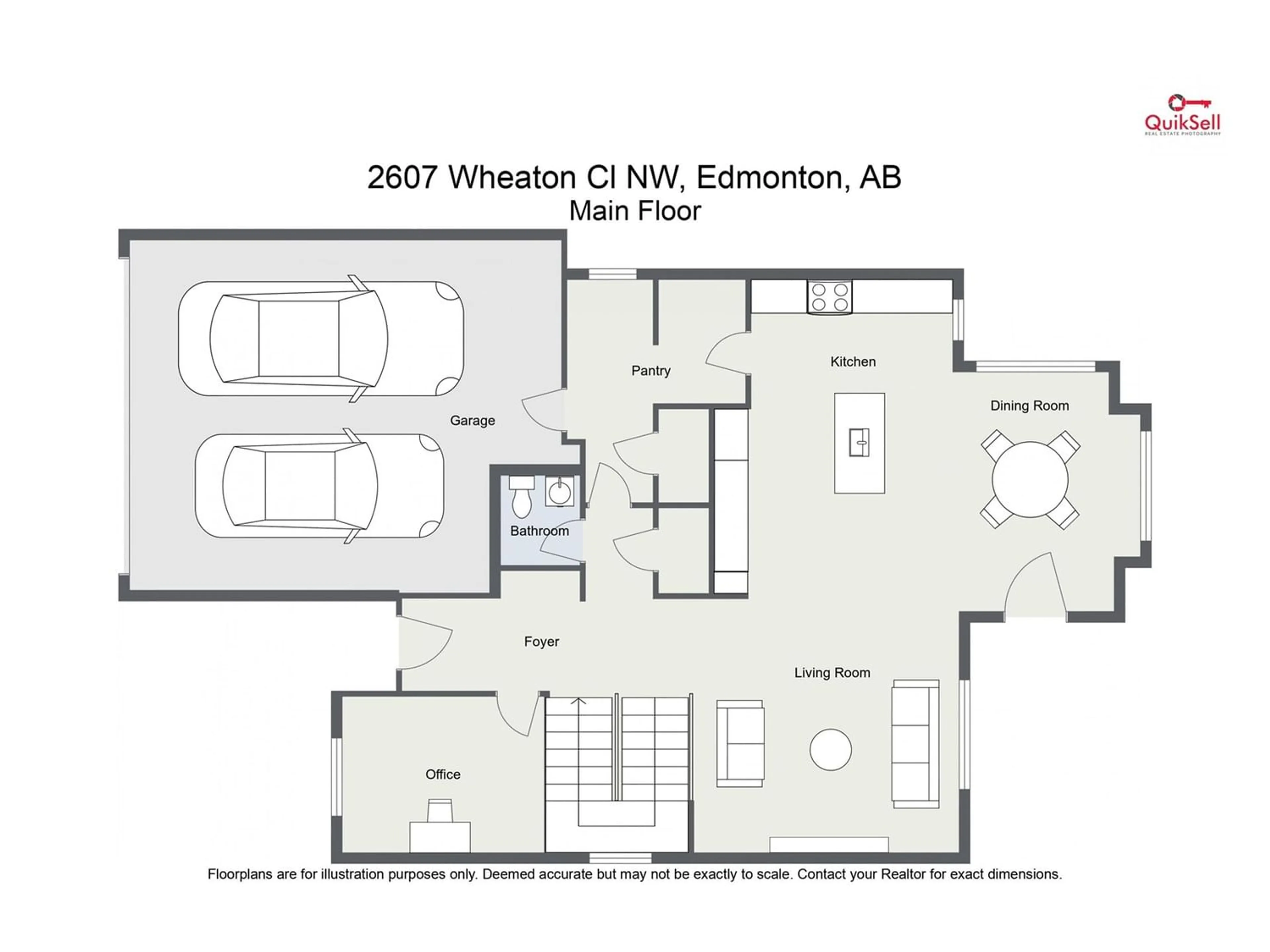 Floor plan for 2607 WHEATON CL NW, Edmonton Alberta T6W2X5