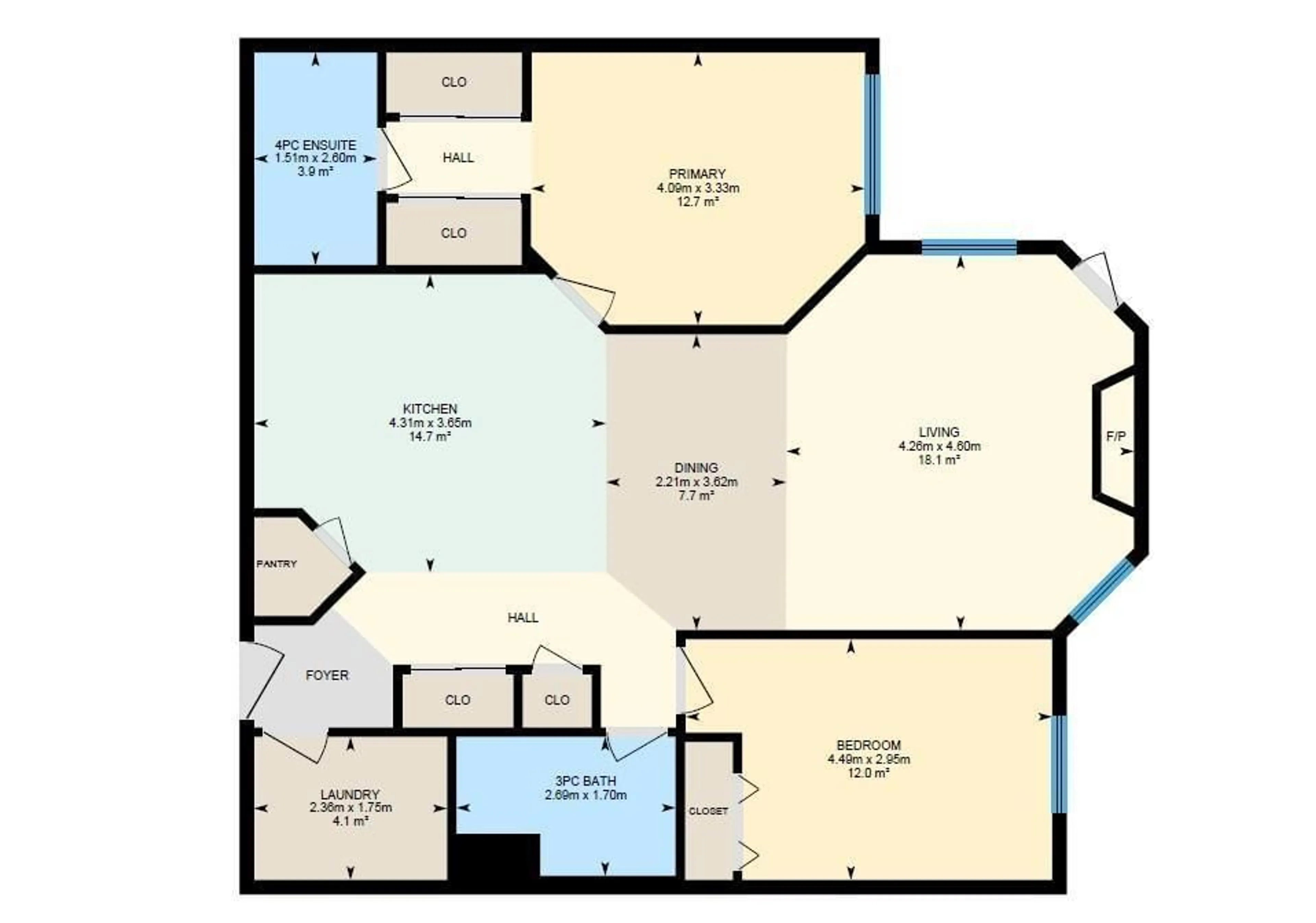 Floor plan for #303 9008 99 AV NW, Edmonton Alberta T5H4M6