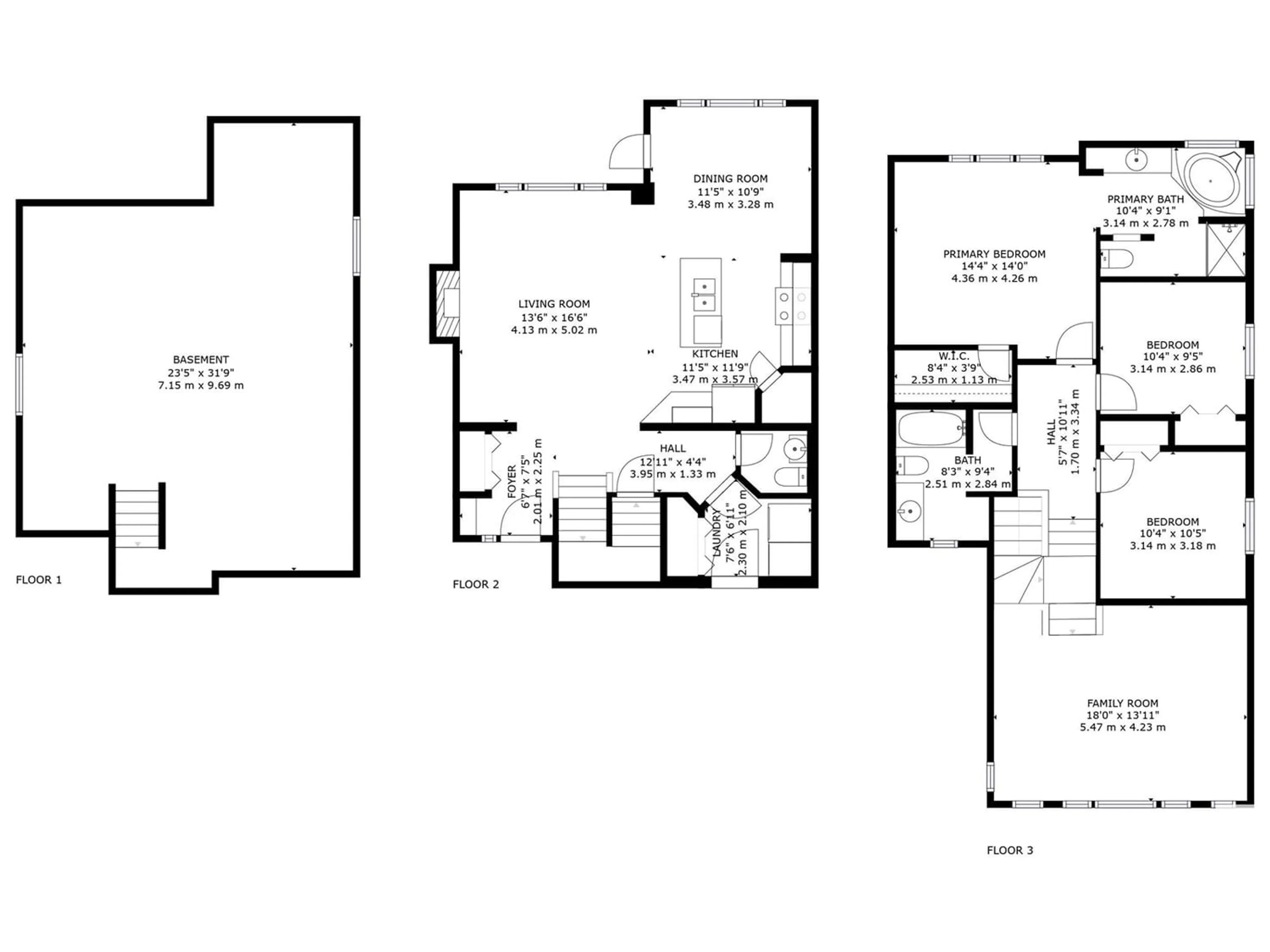 Floor plan for 3916 166 AV NW, Edmonton Alberta T5Y0N9
