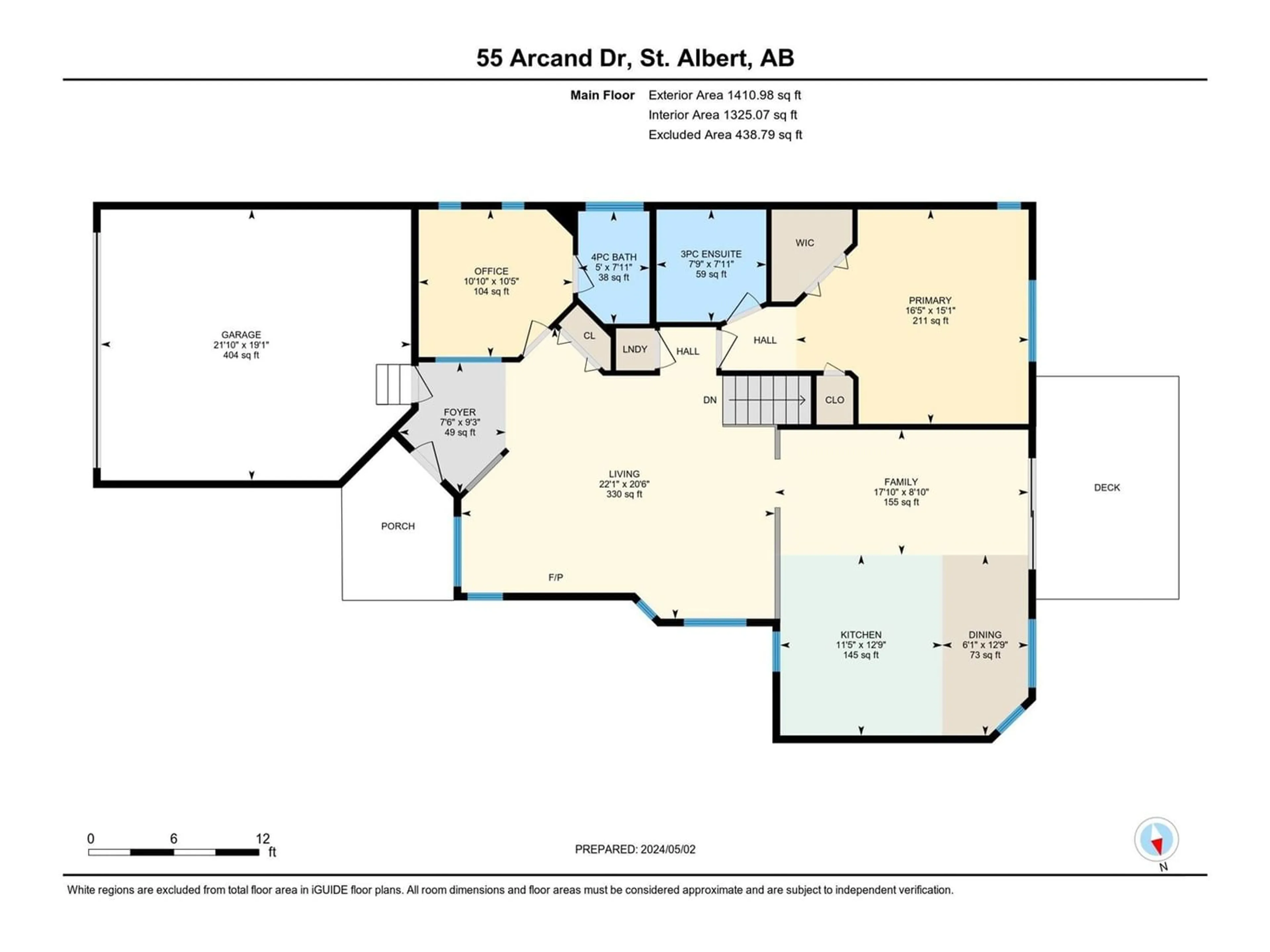 Floor plan for 55 ARCAND DR, St. Albert Alberta T8N5V1