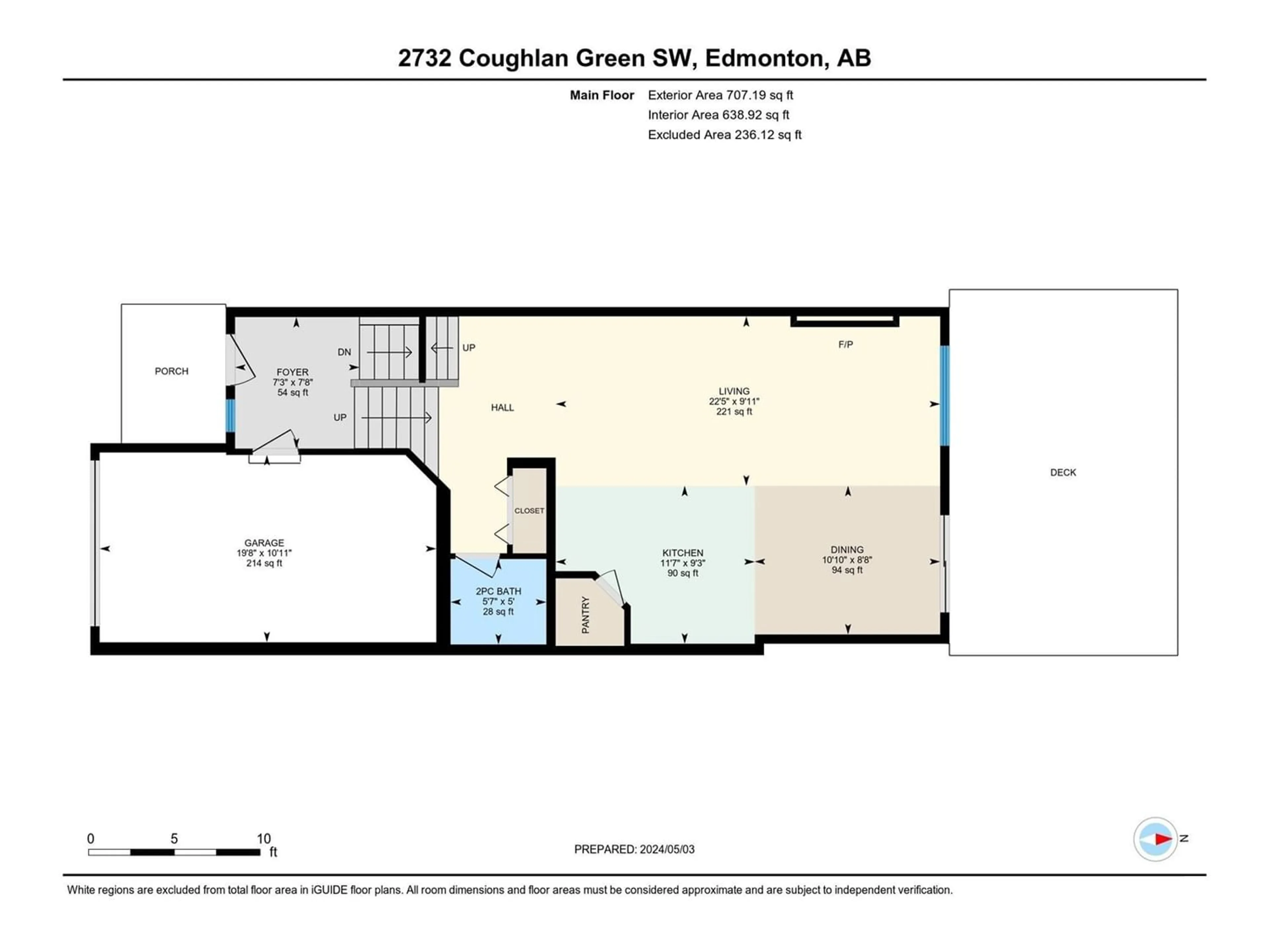 Floor plan for 2732 COUGHLAN GR SW, Edmonton Alberta T6W3N8