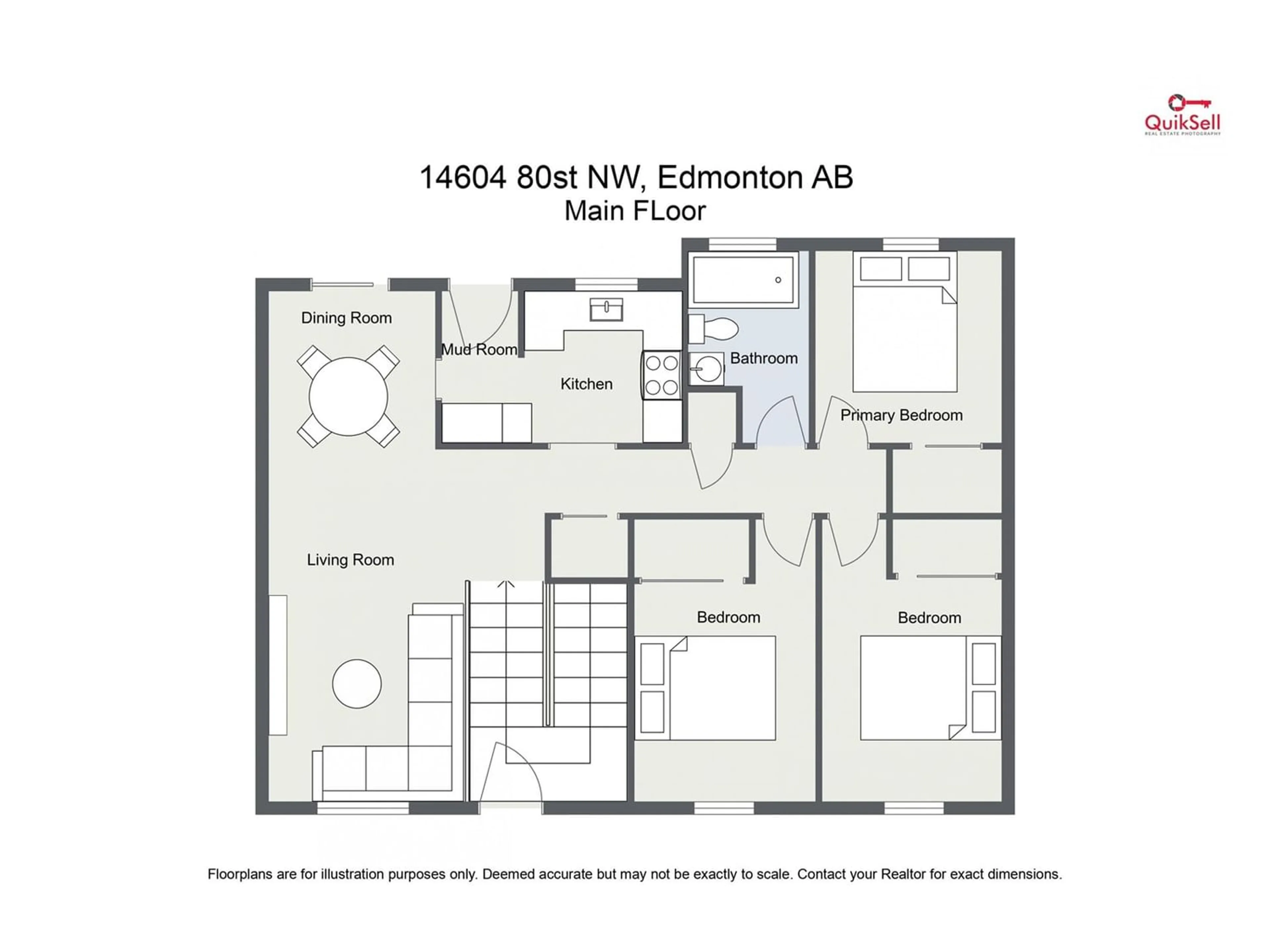 Floor plan for 14604 80 ST NW, Edmonton Alberta T5C1L9