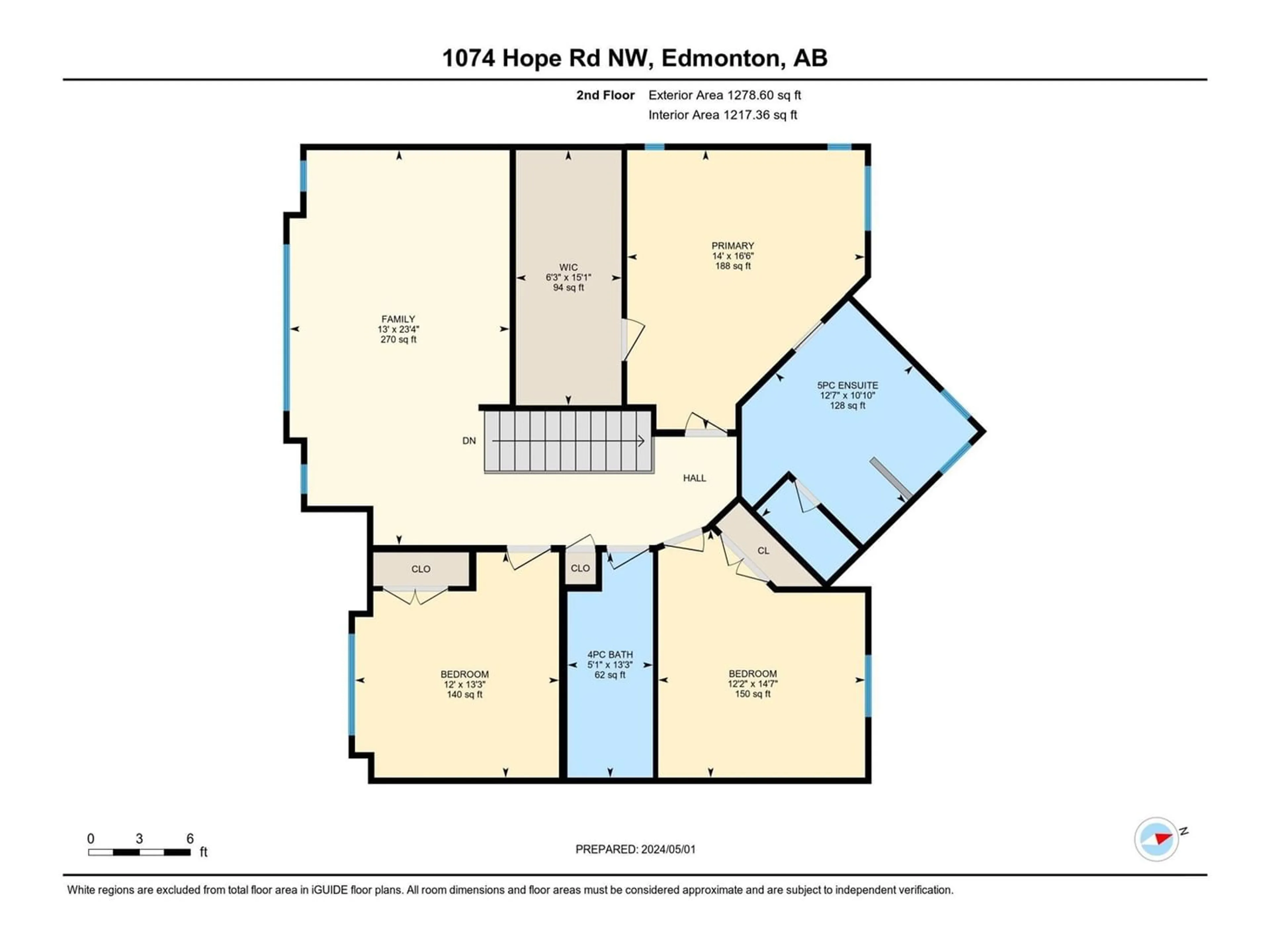 Floor plan for 1074 HOPE RD NW, Edmonton Alberta T6M0J6