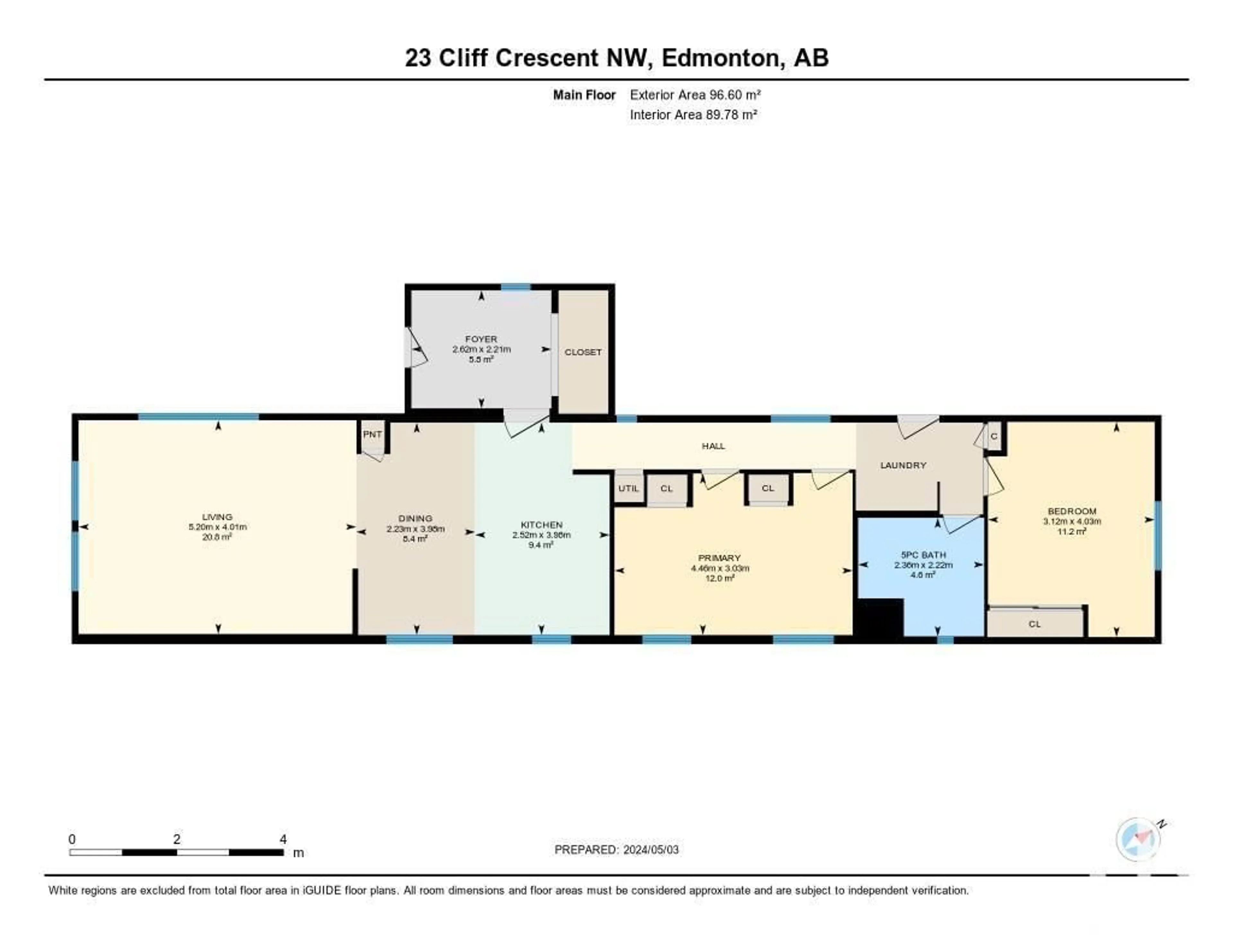 Floor plan for 23 Cliff CR NW, Edmonton Alberta T6A1A1