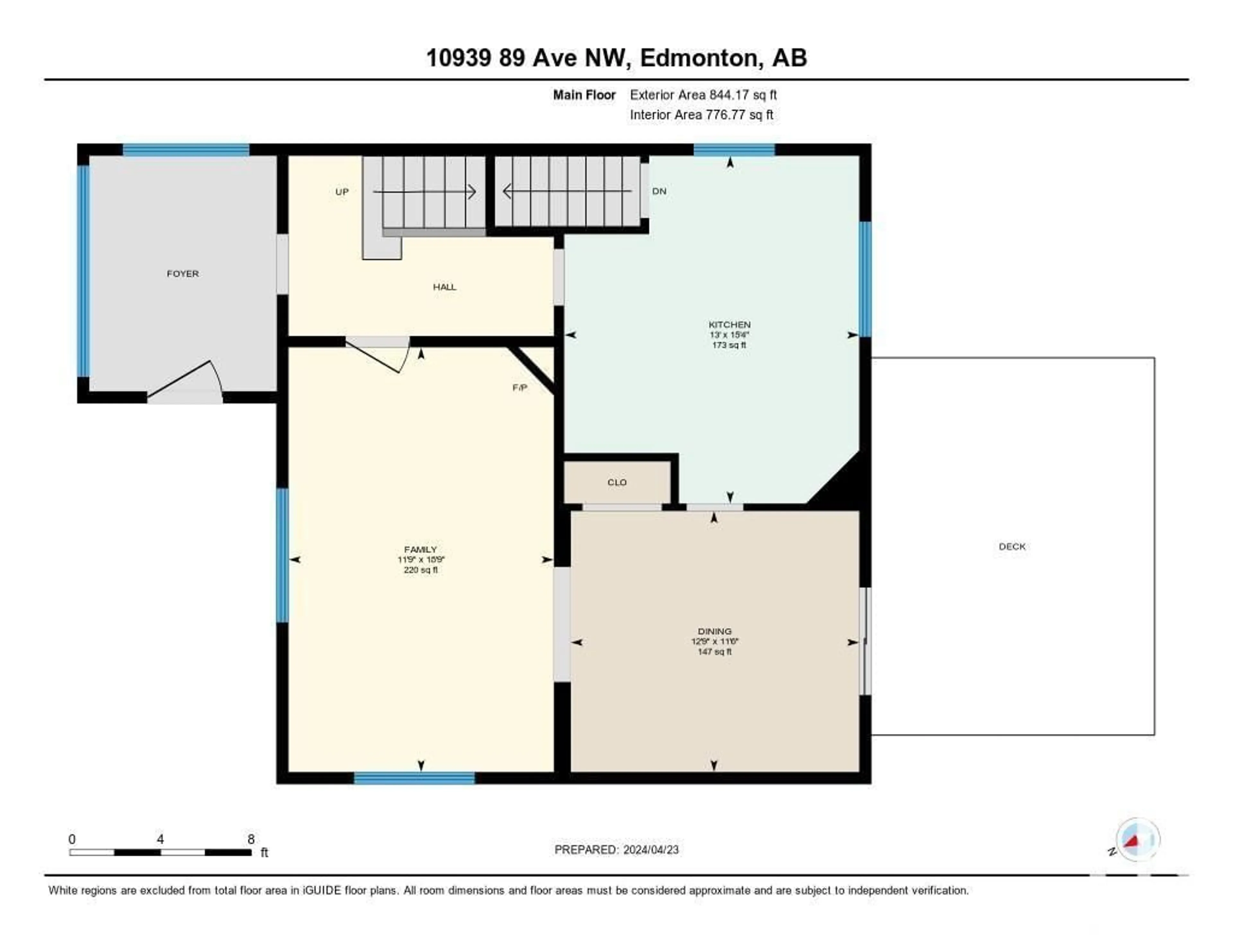 Floor plan for 10939 89 AV NW, Edmonton Alberta T6G0Z4
