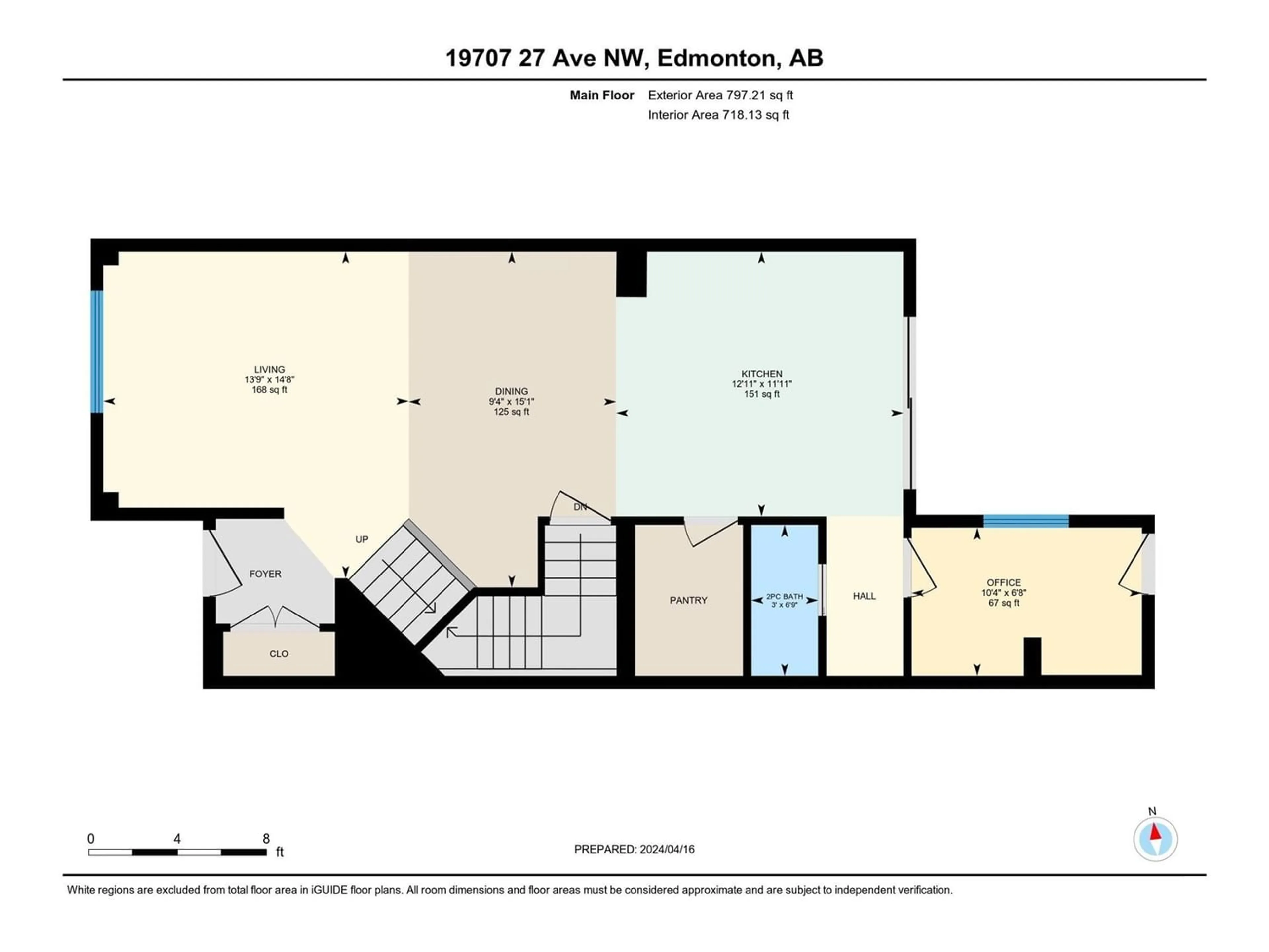 Floor plan for 19707 27 AV NW, Edmonton Alberta T6M0X1