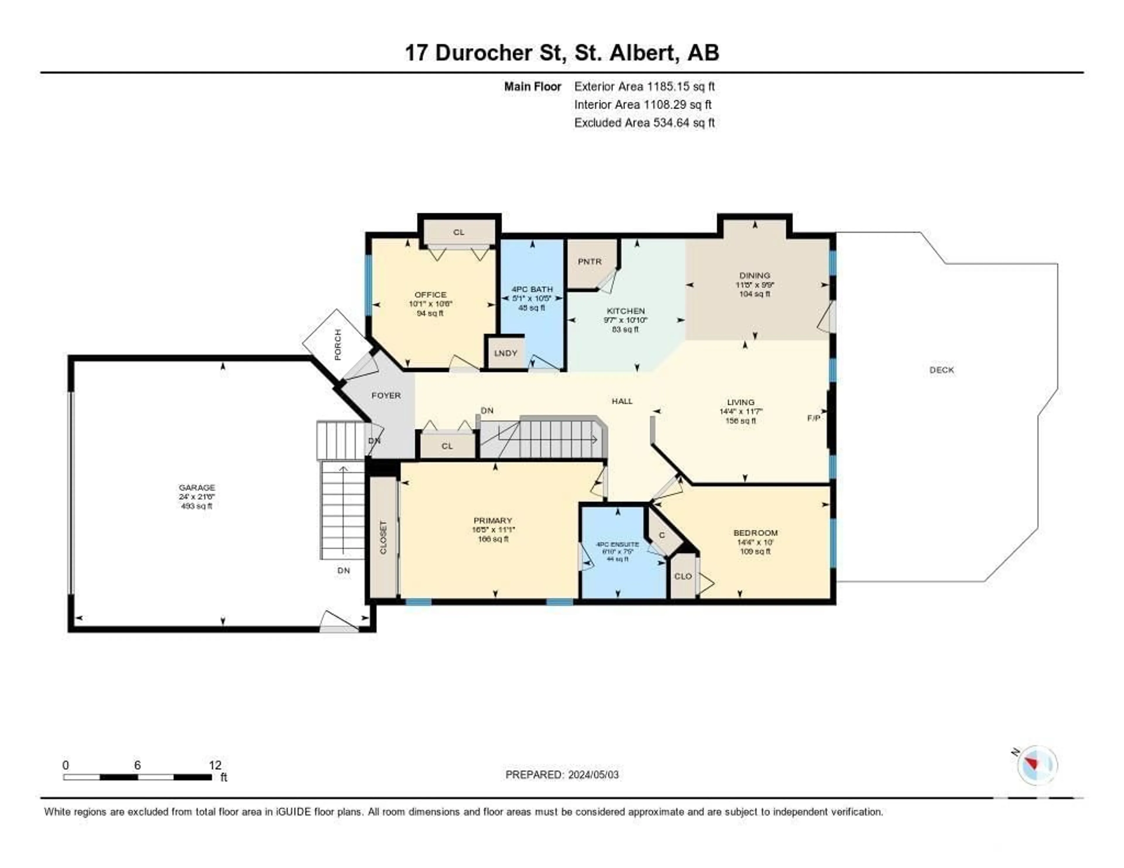 Floor plan for 17 DUROCHER ST, St. Albert Alberta T8N6M1