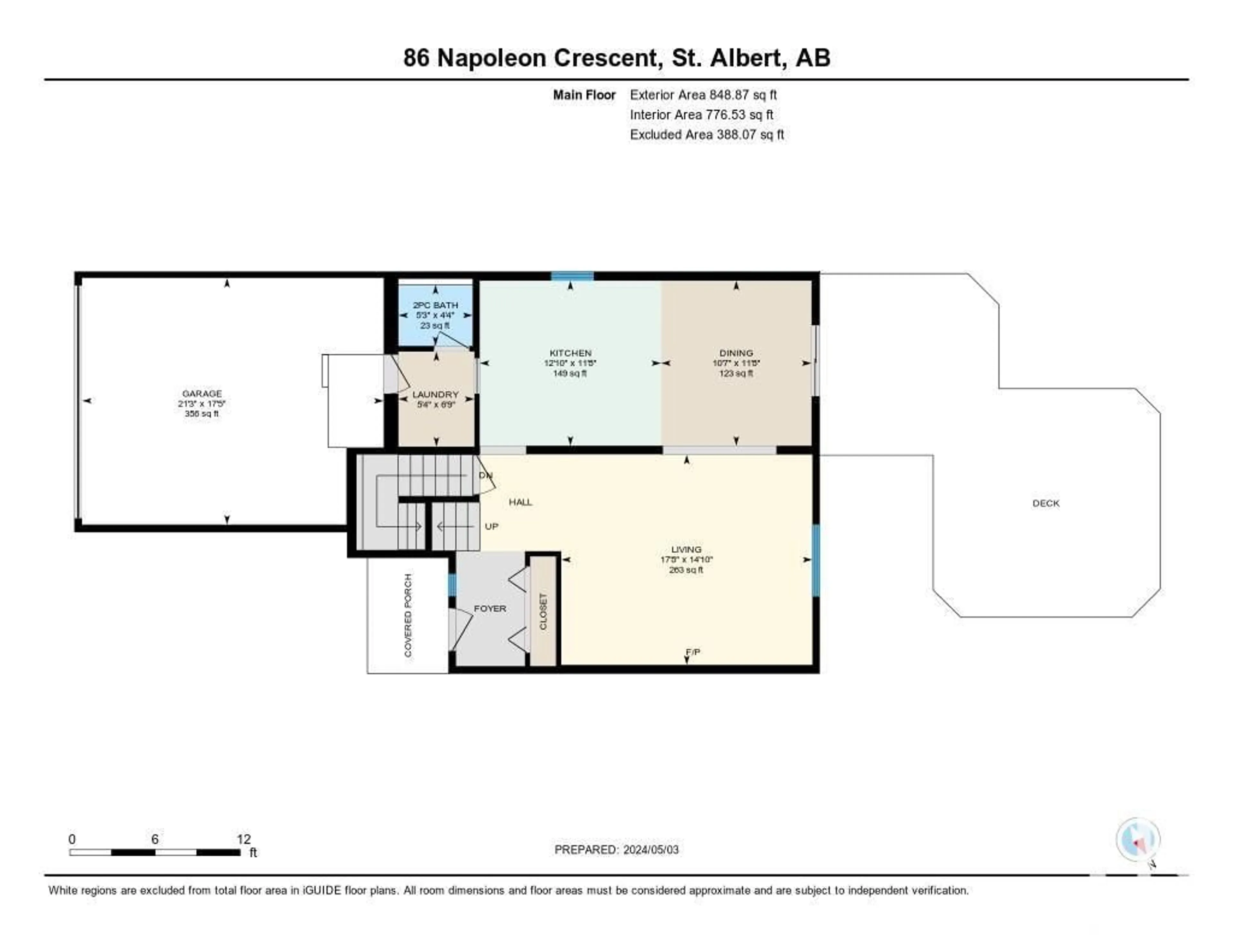 Floor plan for 86 NAPOLEON CR, St. Albert Alberta T8N3L6