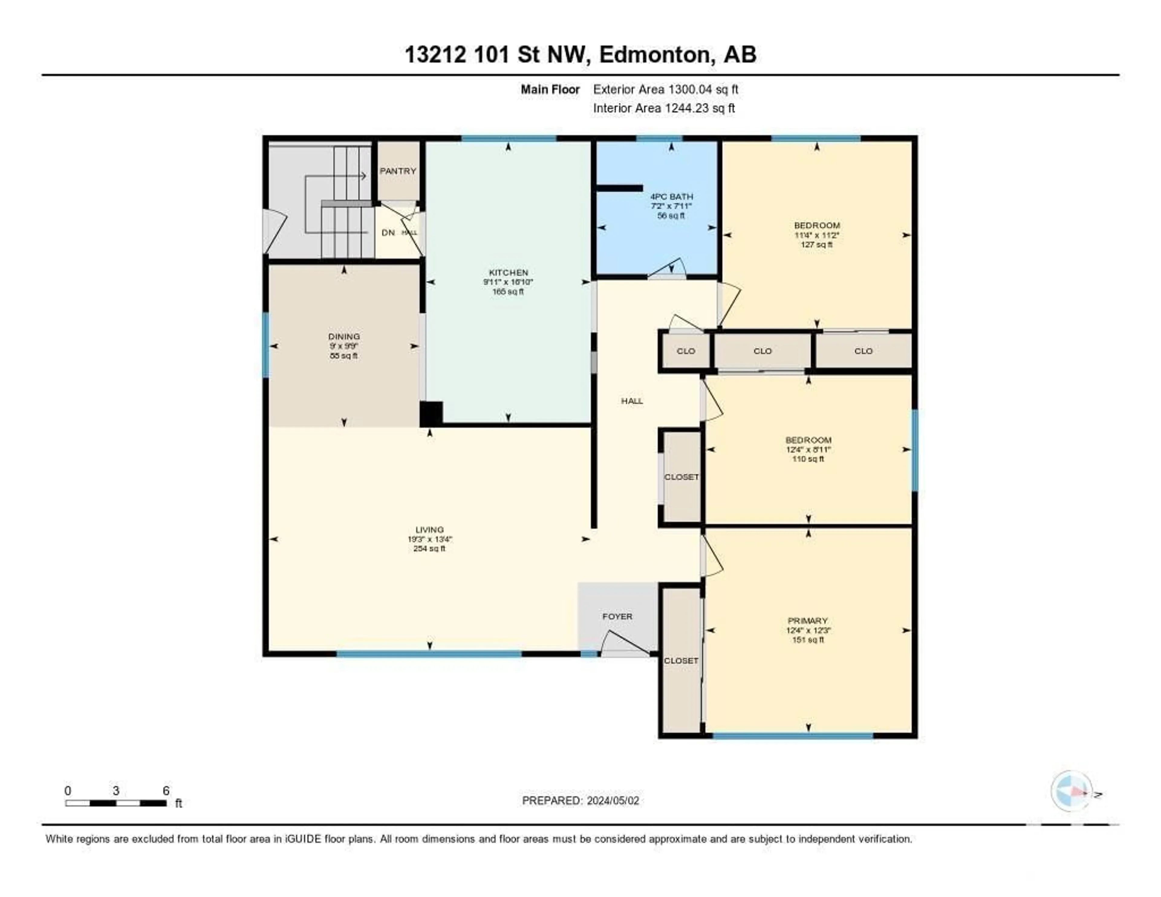 Floor plan for 13210 13212 101 ST NW, Edmonton Alberta T5E4G2