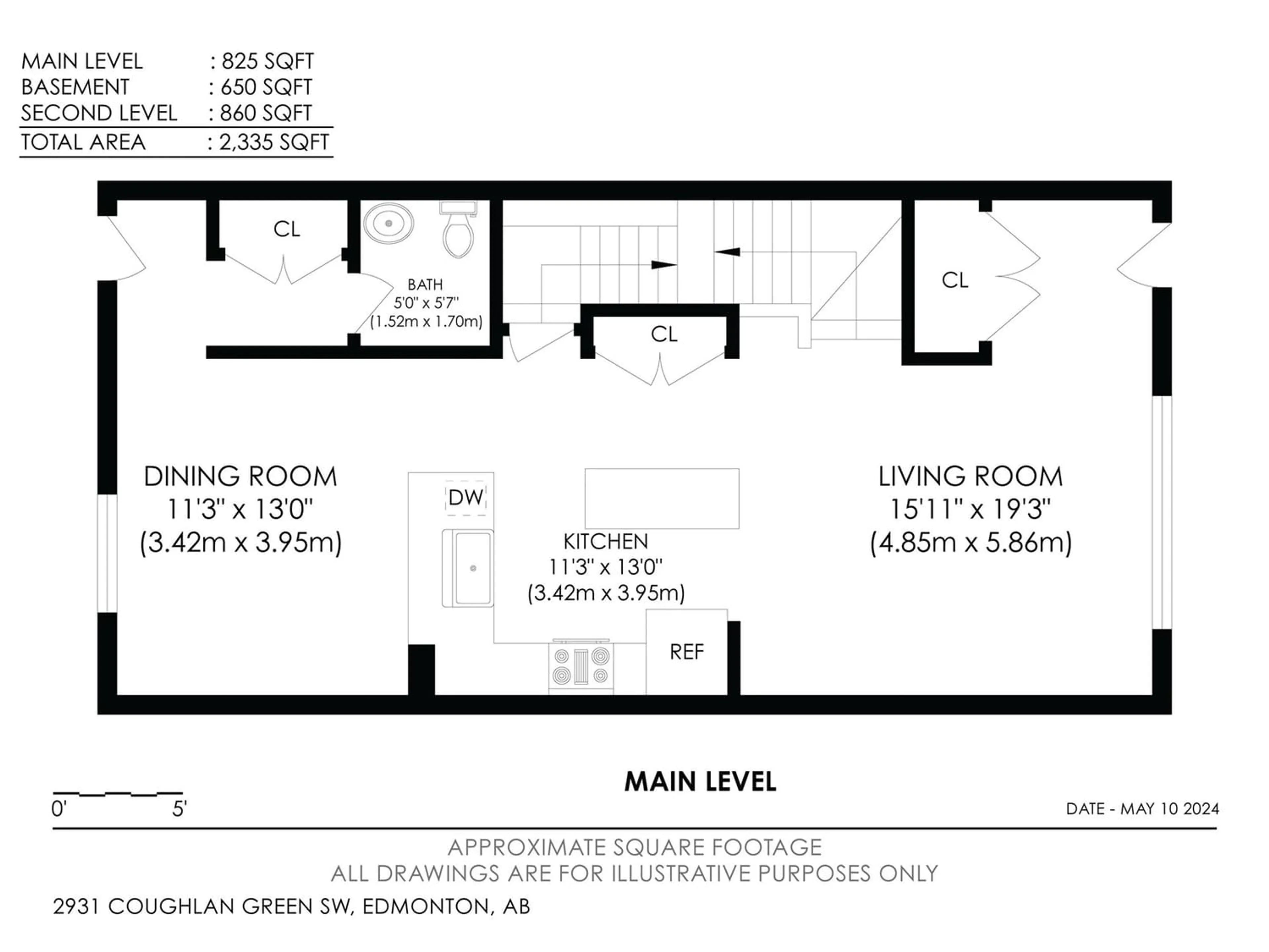 Floor plan for 2931 COUGHLAN GR SW, Edmonton Alberta T6W3X6