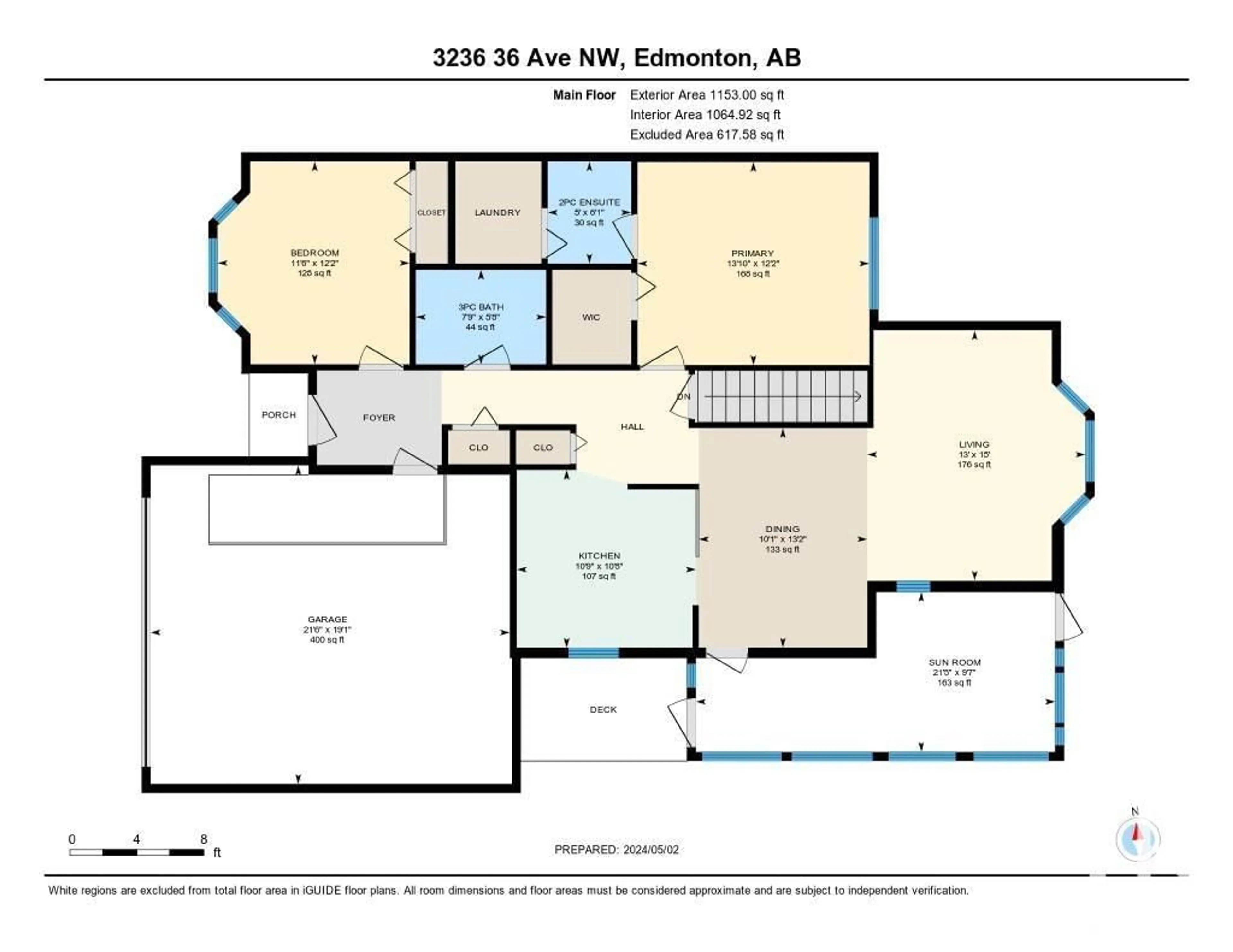 Floor plan for 3236 38 AV NW, Edmonton Alberta T6T1J3