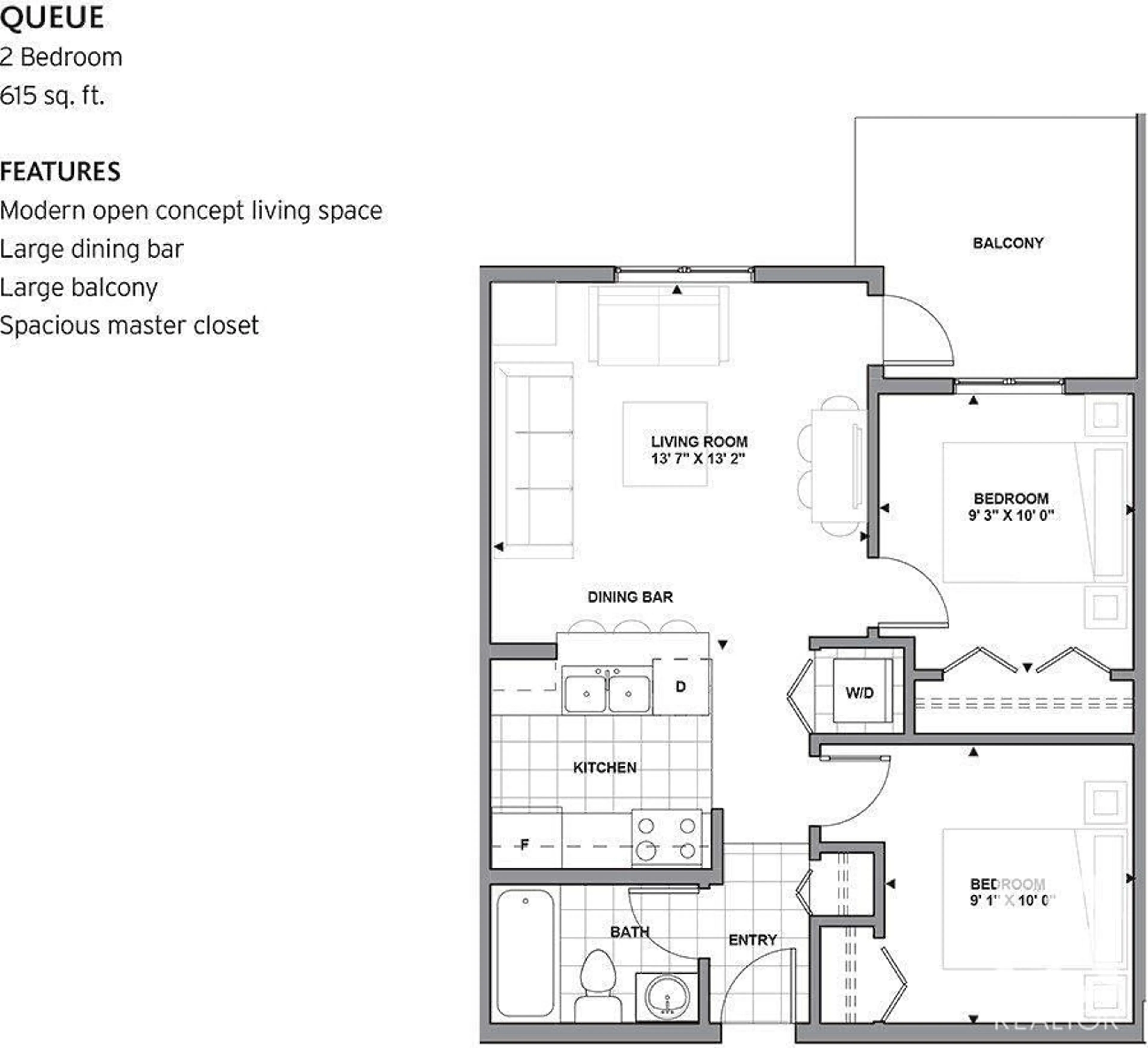 Floor plan for #210 3211 James Mowatt TR SW, Edmonton Alberta T6W3L6