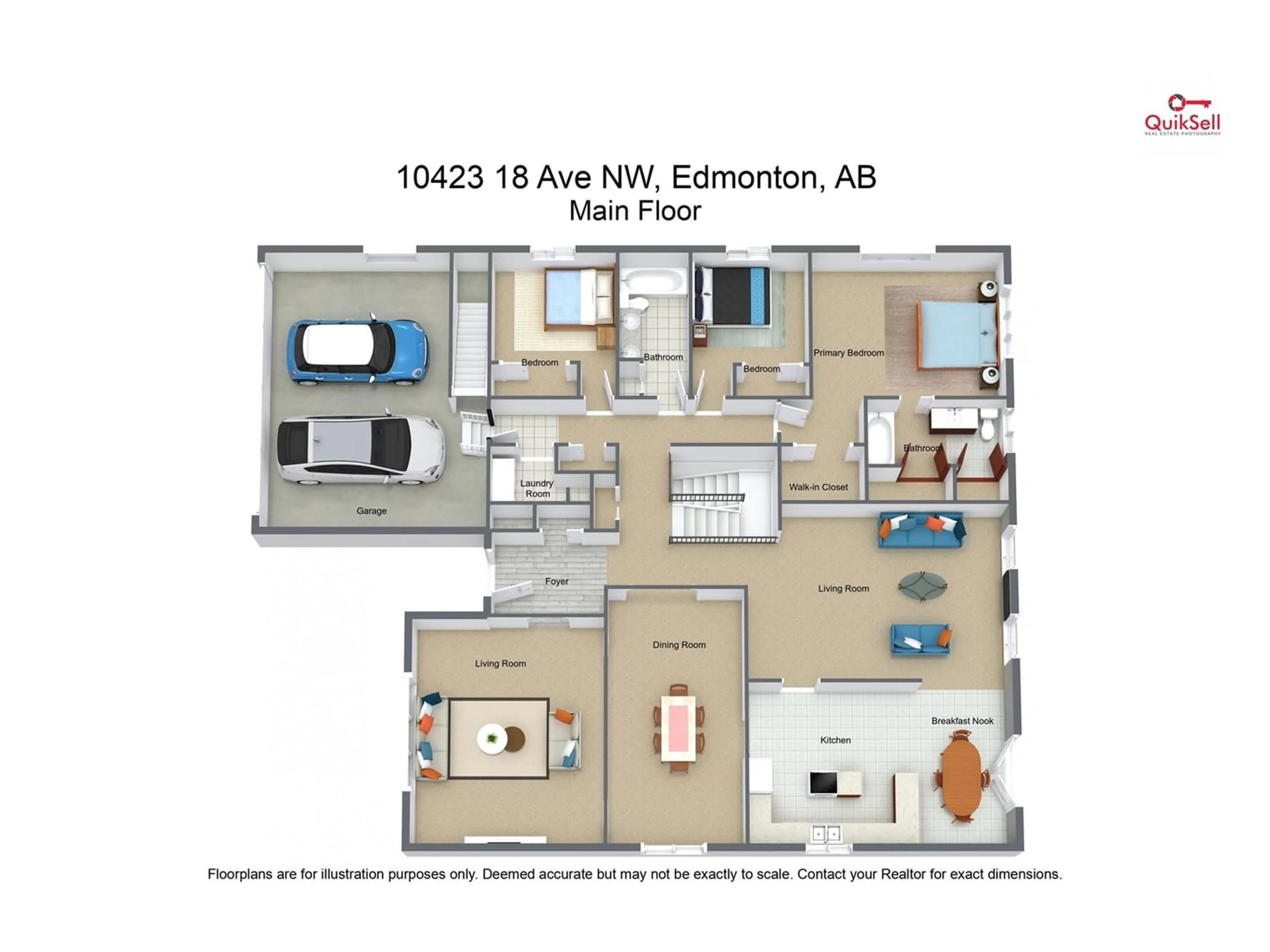 Floor plan for 10423 18 AV NW, Edmonton Alberta T6J5J3