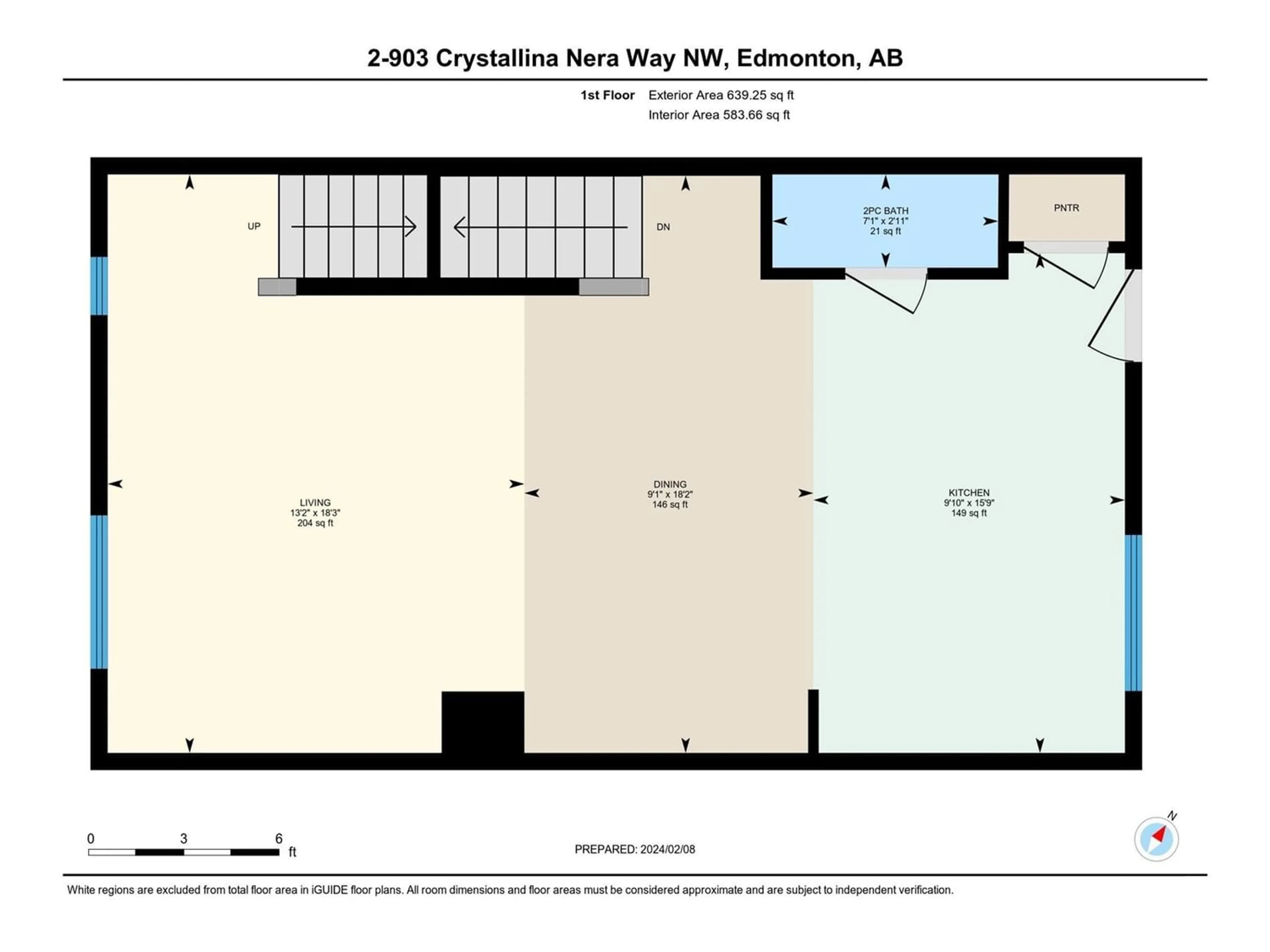 Floor plan for # 2 903 CRYSTALLINA NERA WY NW, Edmonton Alberta T5Z0N6