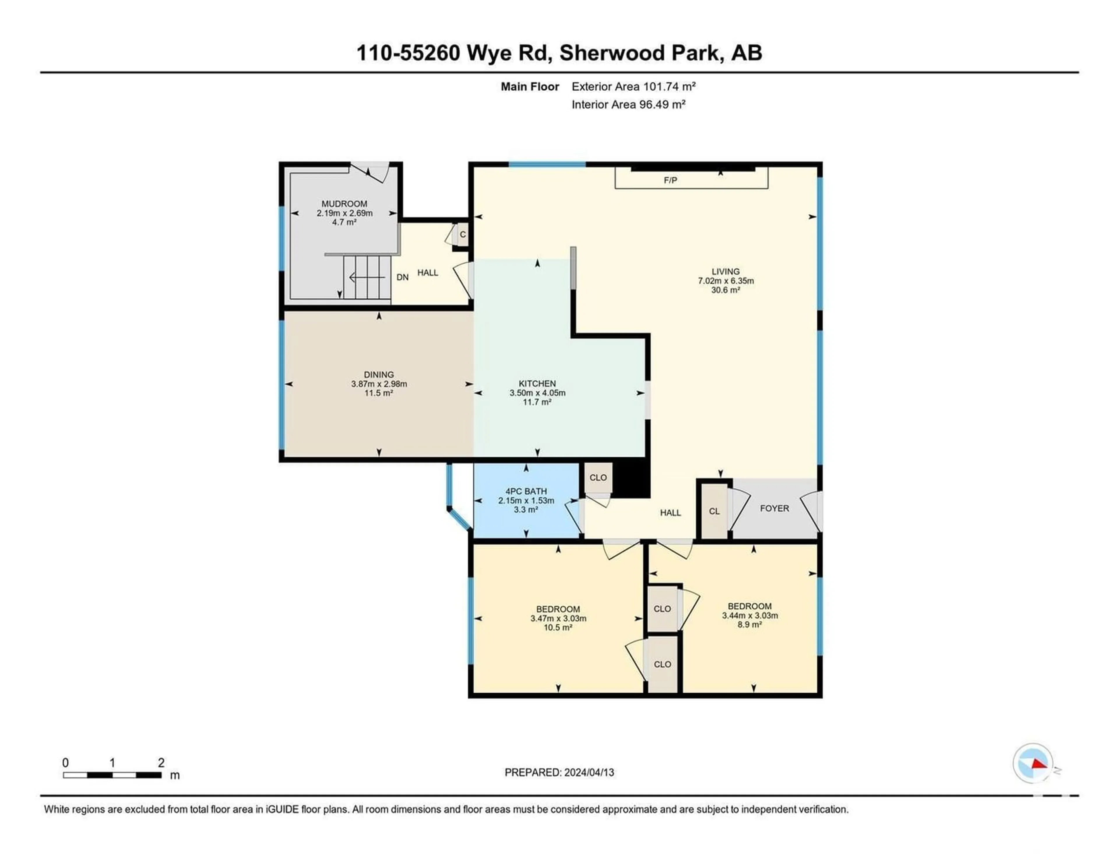 Floor plan for #110 22560 WYE RD, Rural Strathcona County Alberta T8A4T6