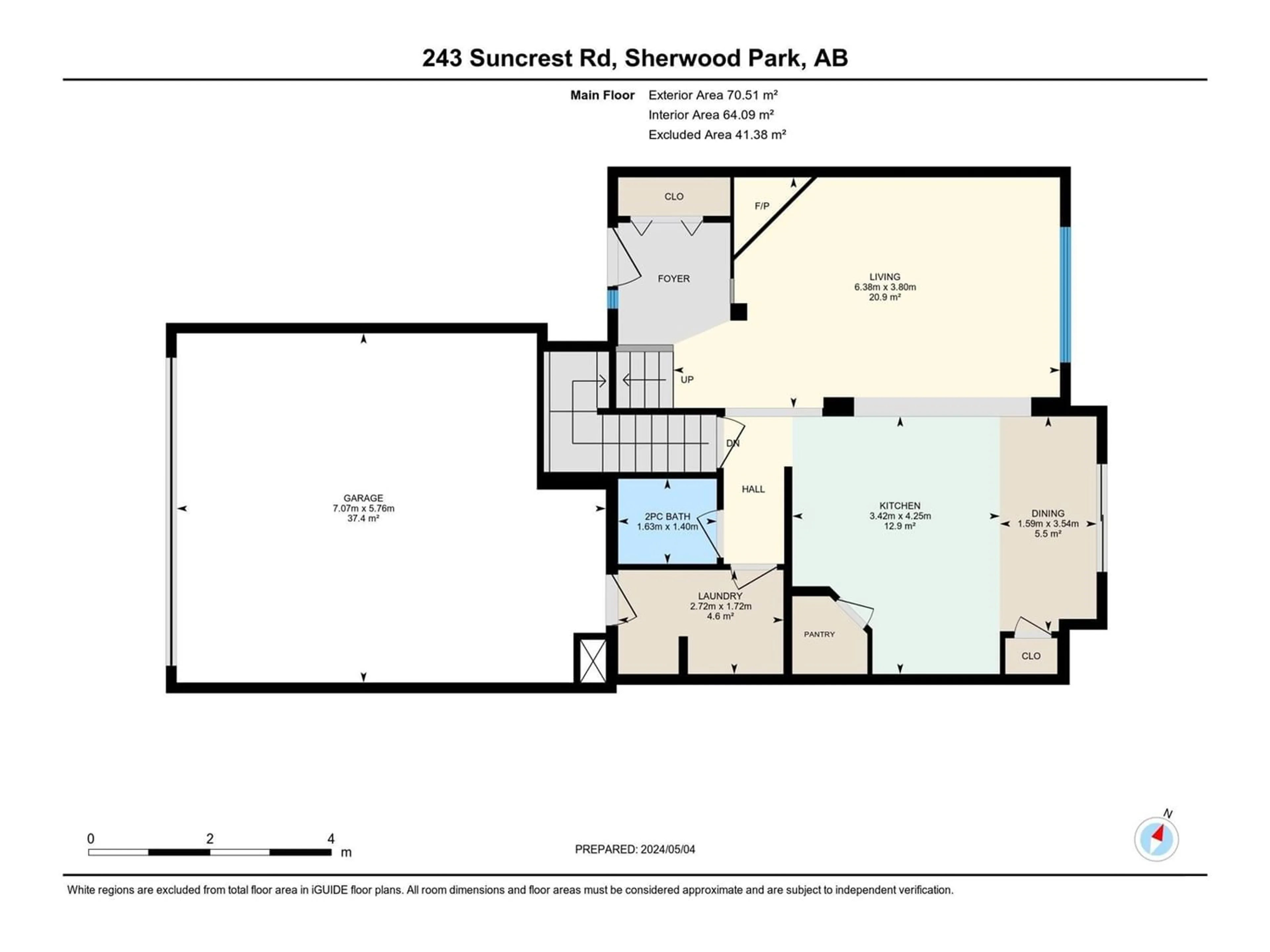 Floor plan for 243 SUNCREST RD, Sherwood Park Alberta T8H0B5