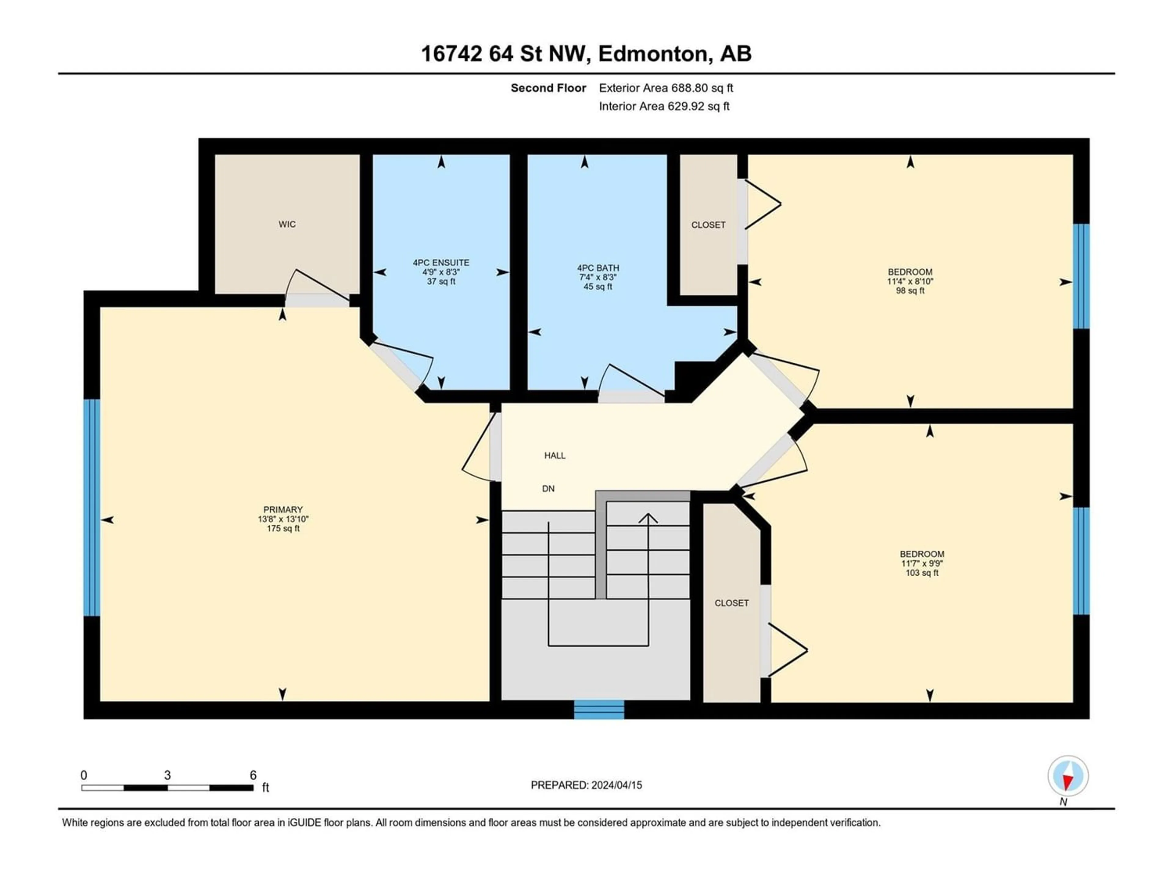 Floor plan for 16742 64 ST NW, Edmonton Alberta T5Y3P8