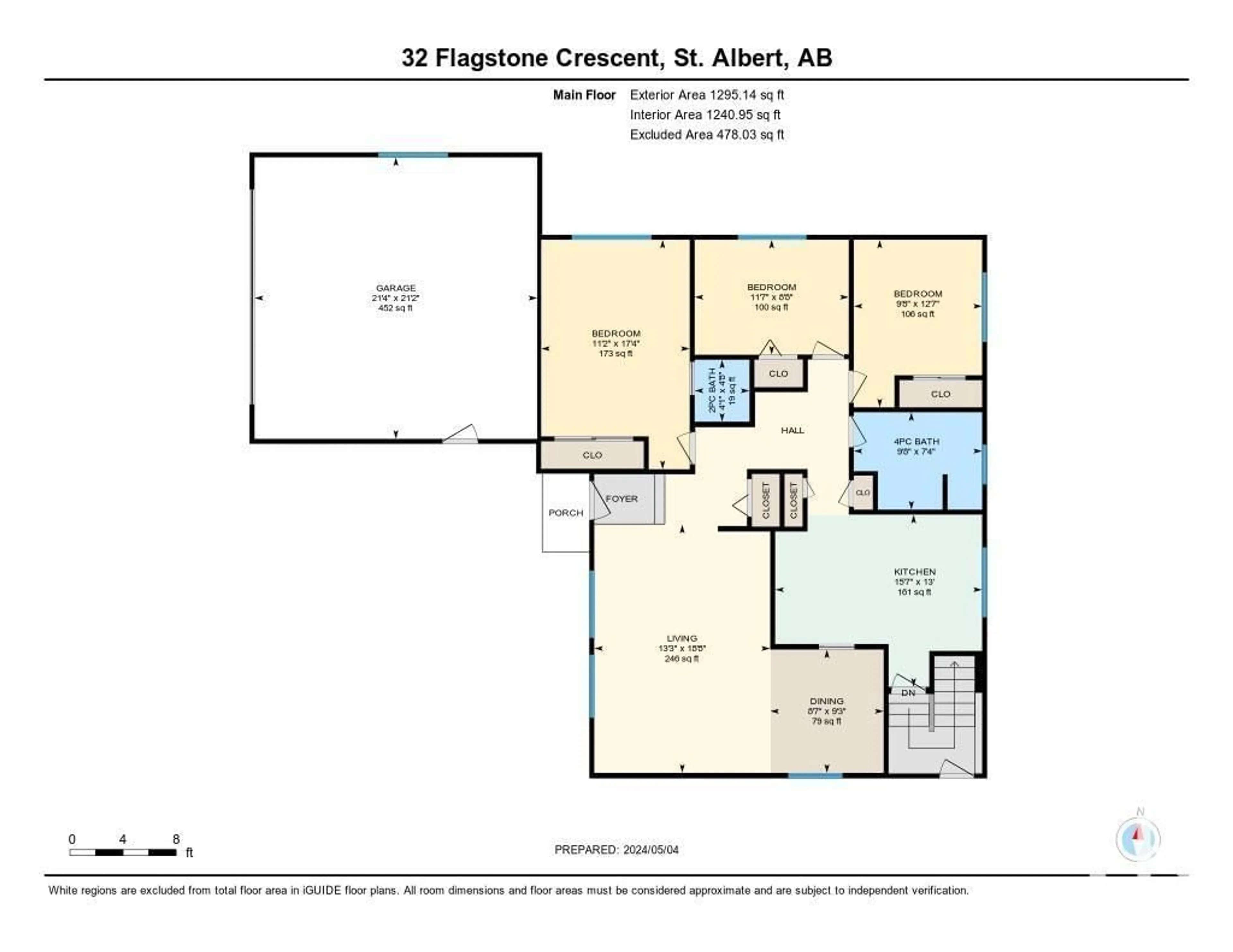 Floor plan for 32 Flagstone CR, St. Albert Alberta T8N1R3