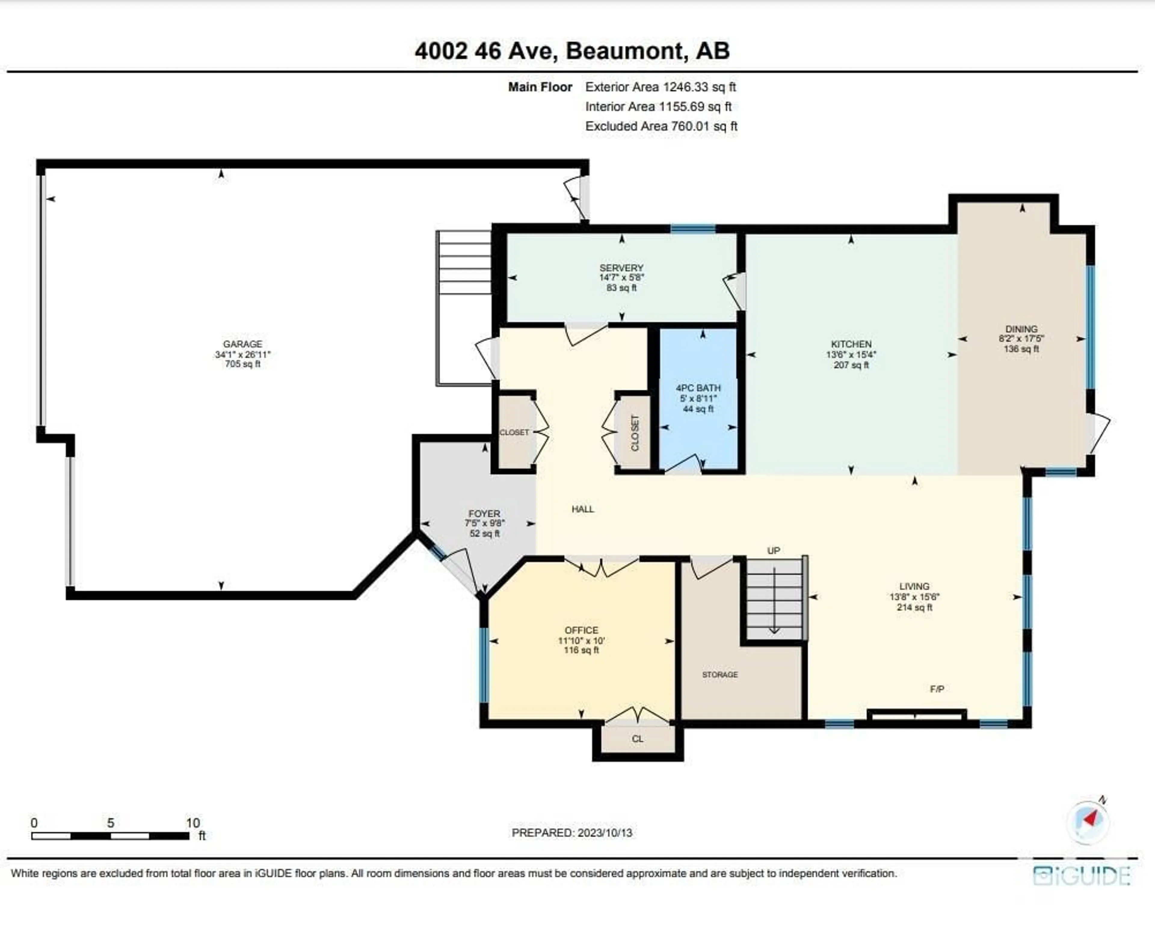 Floor plan for 4002 46 AV, Beaumont Alberta T4X2Y7