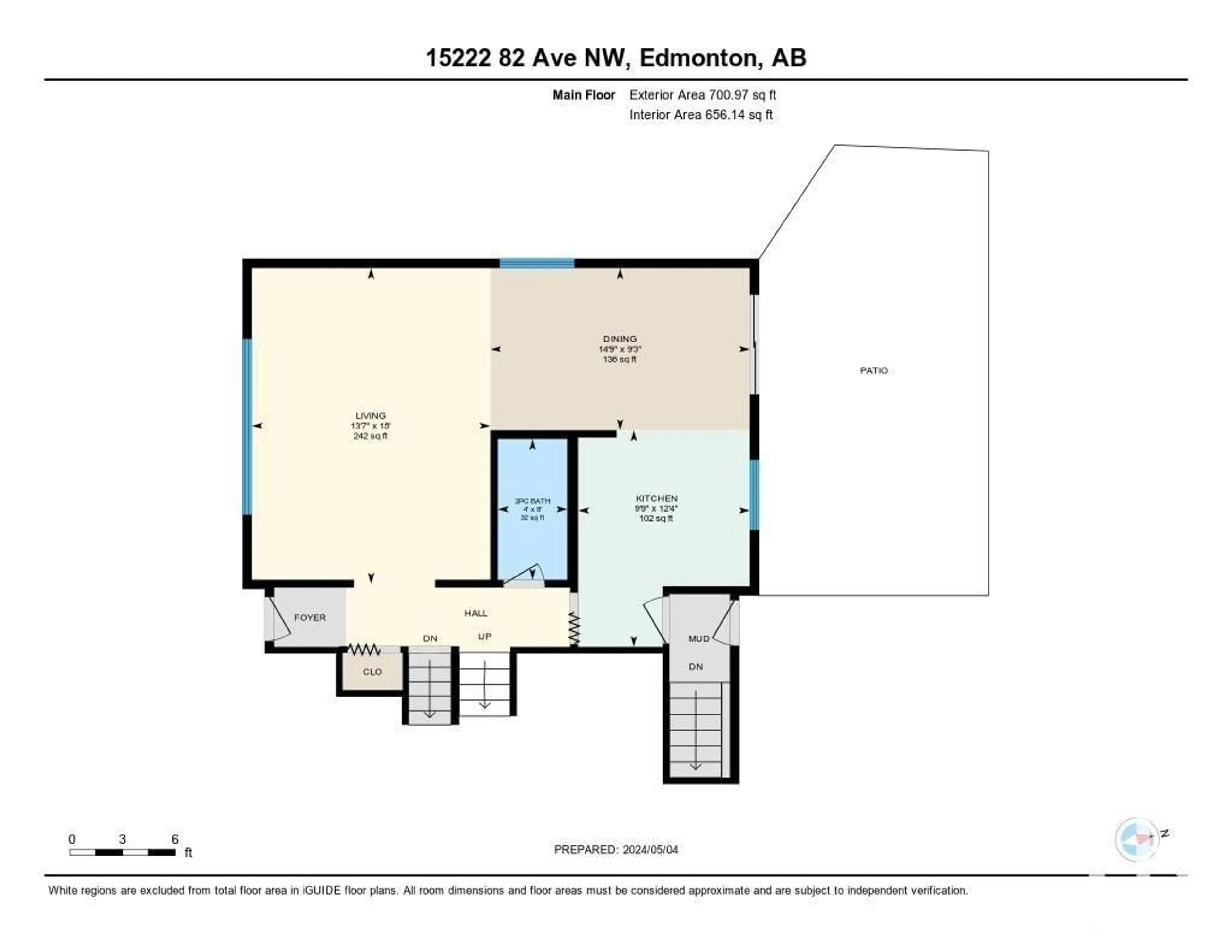 Floor plan for 15222 82 AV NW, Edmonton Alberta T5R3S3