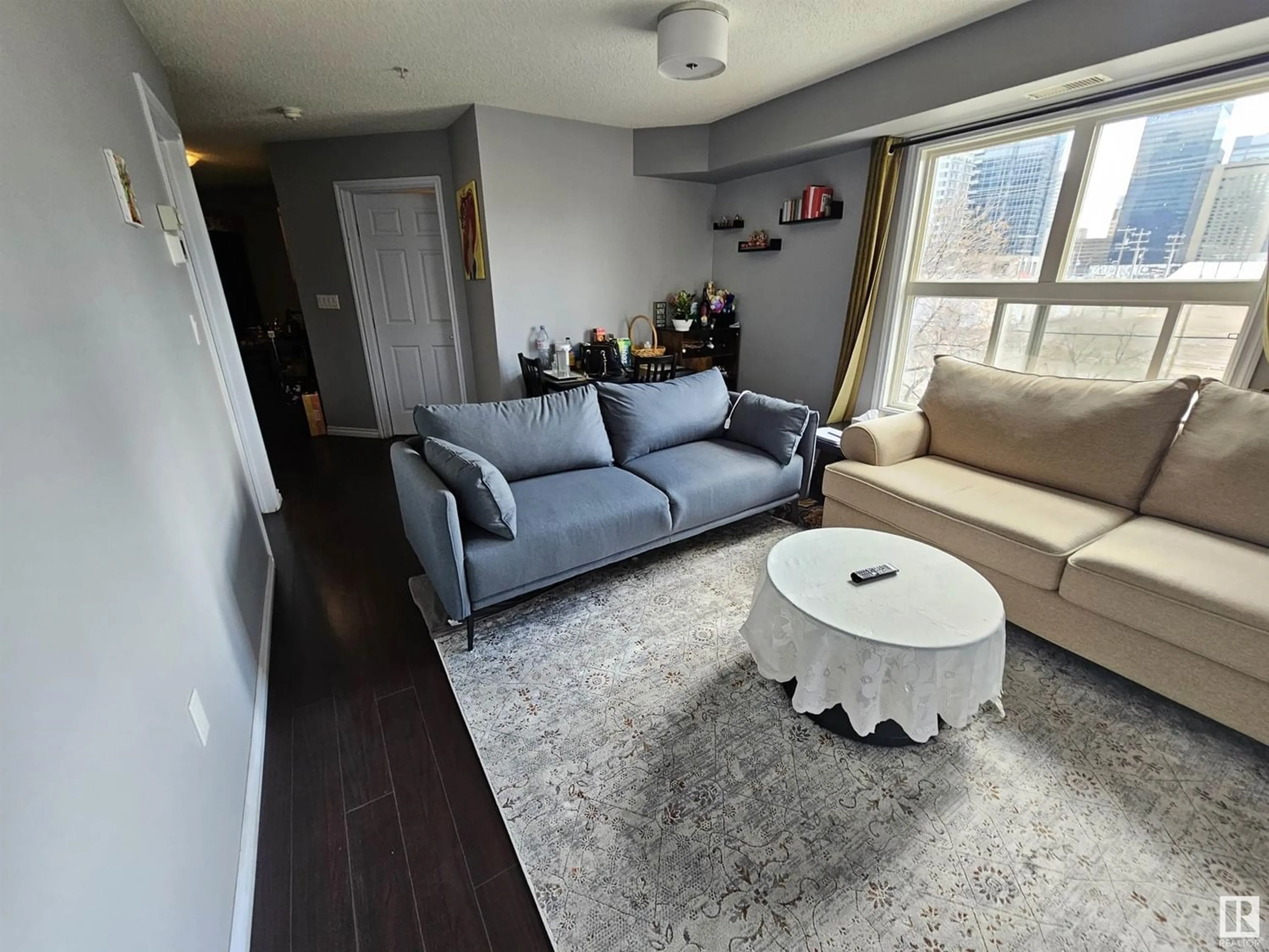 Living room for #301 10118 106 AV NW, Edmonton Alberta T5H0B8