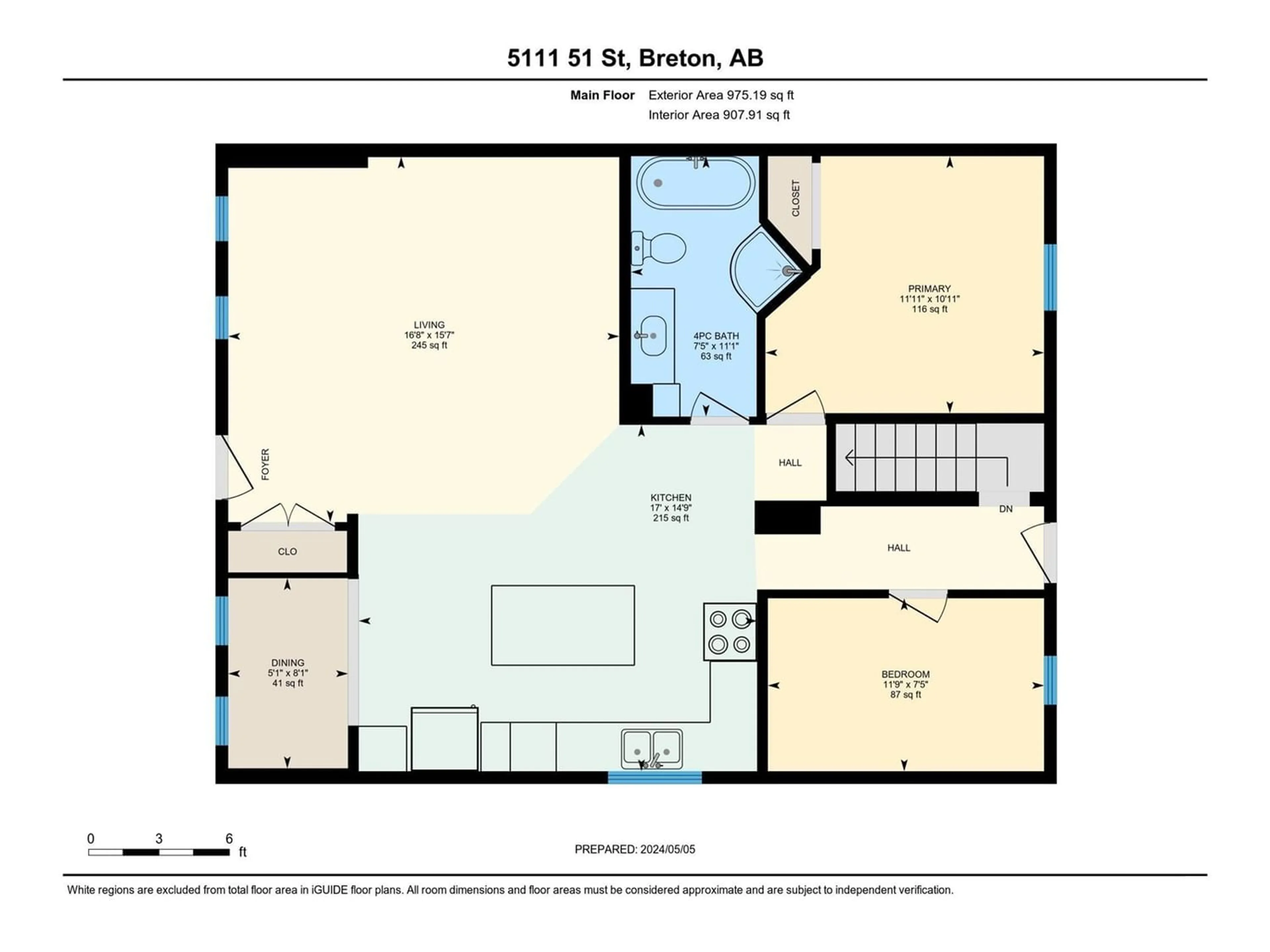 Floor plan for 5111 51 ST, Breton Alberta T0C0P0