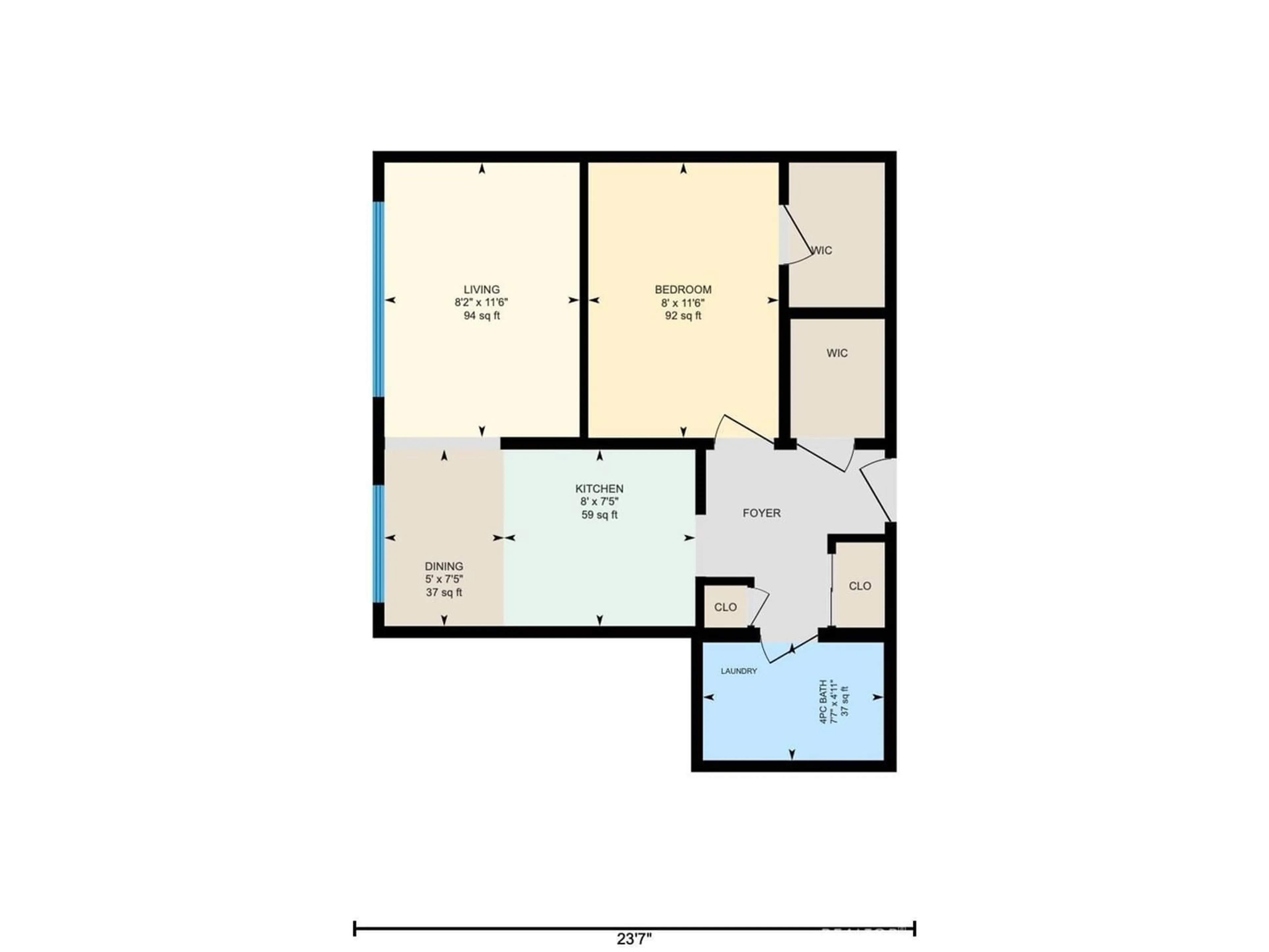 Floor plan for #103 9925 83 AV NW, Edmonton Alberta T6E2B9