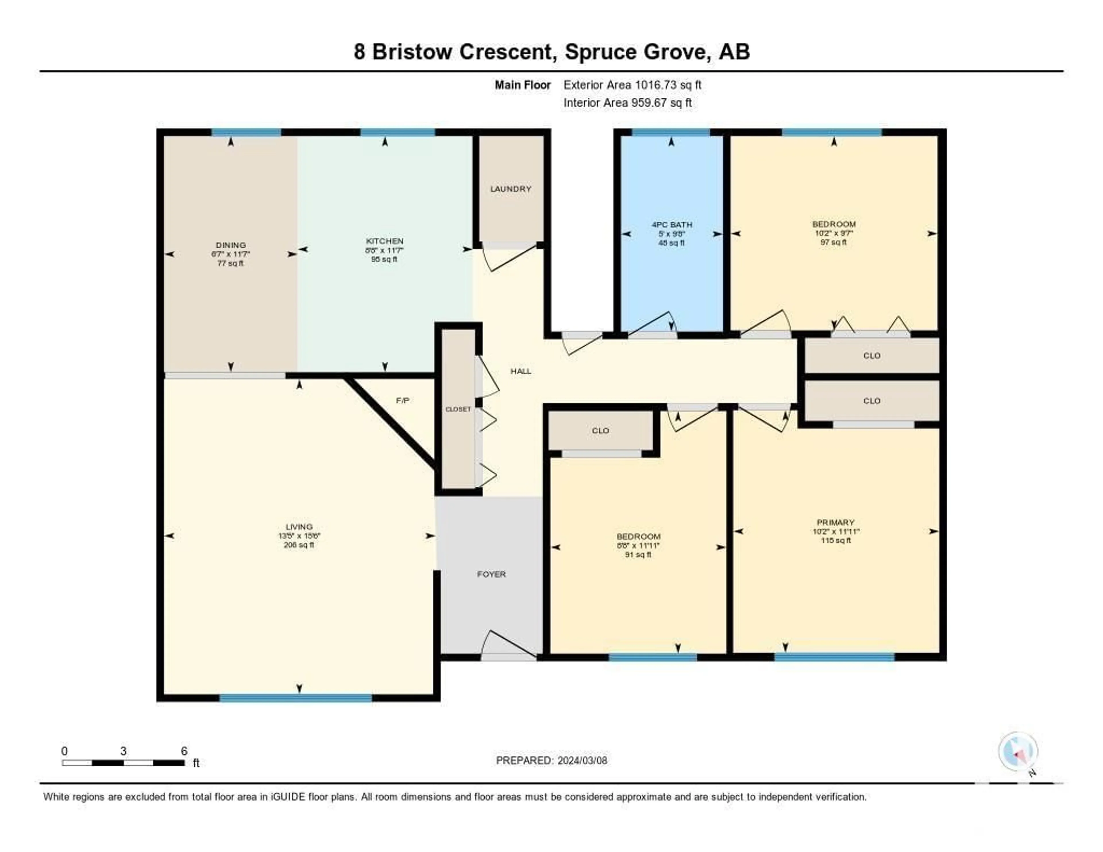 Floor plan for 8 BRISTOW CR, Spruce Grove Alberta T7X2C9