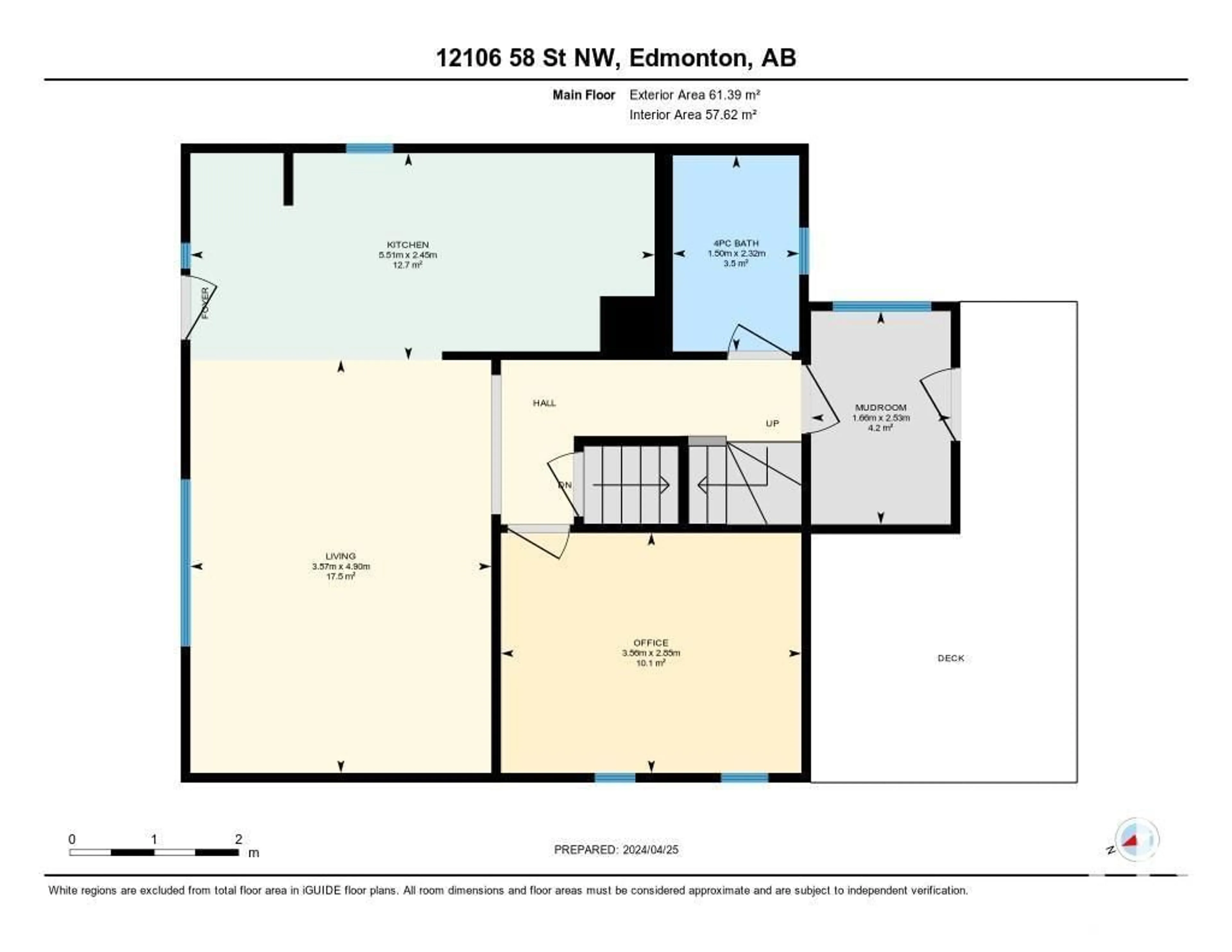Floor plan for 12106 58 ST NW, Edmonton Alberta T5W3X4