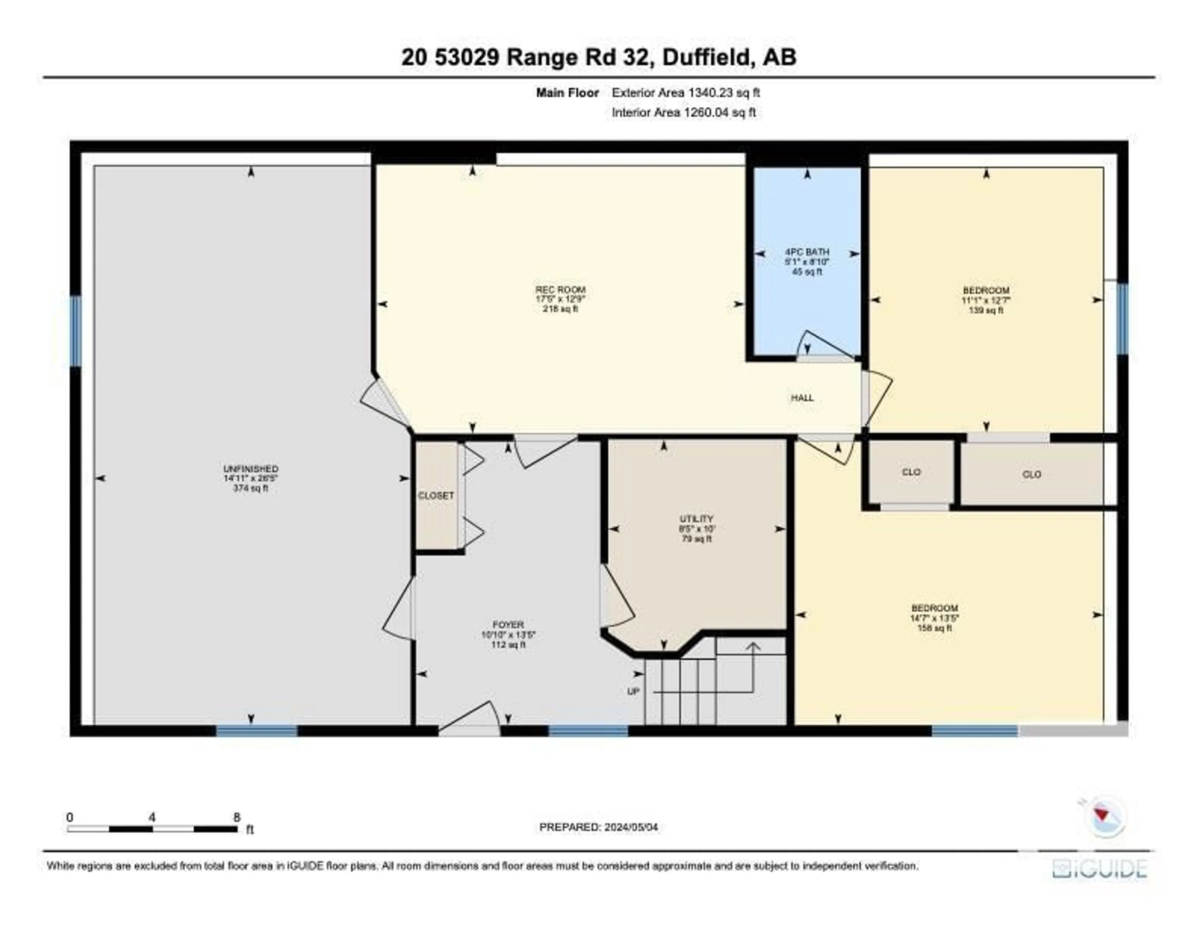 Floor plan for #20 53029 RGE RD 32, Rural Parkland County Alberta T0E0N0