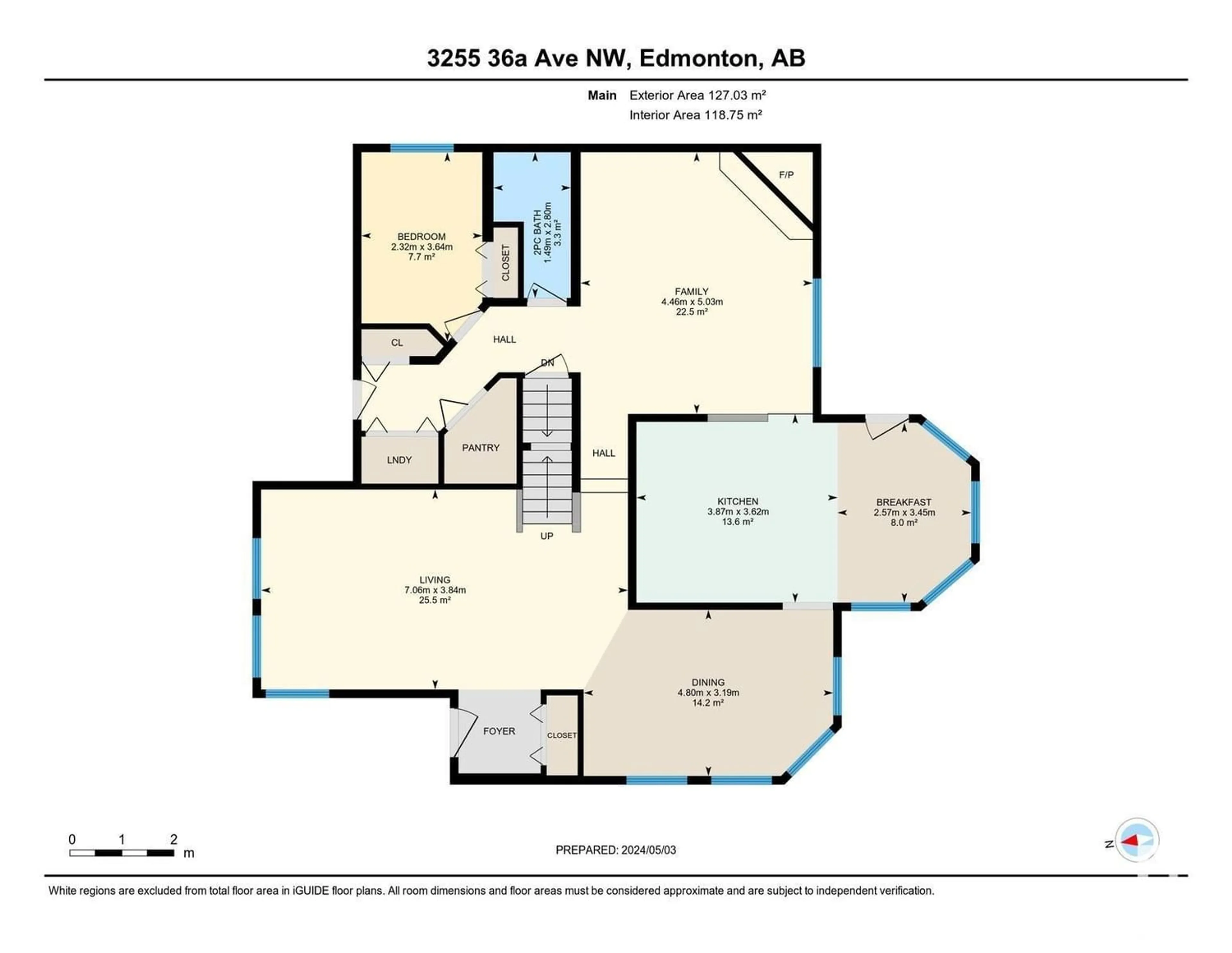 Floor plan for 3255 36A AV NW, Edmonton Alberta T6T1G3