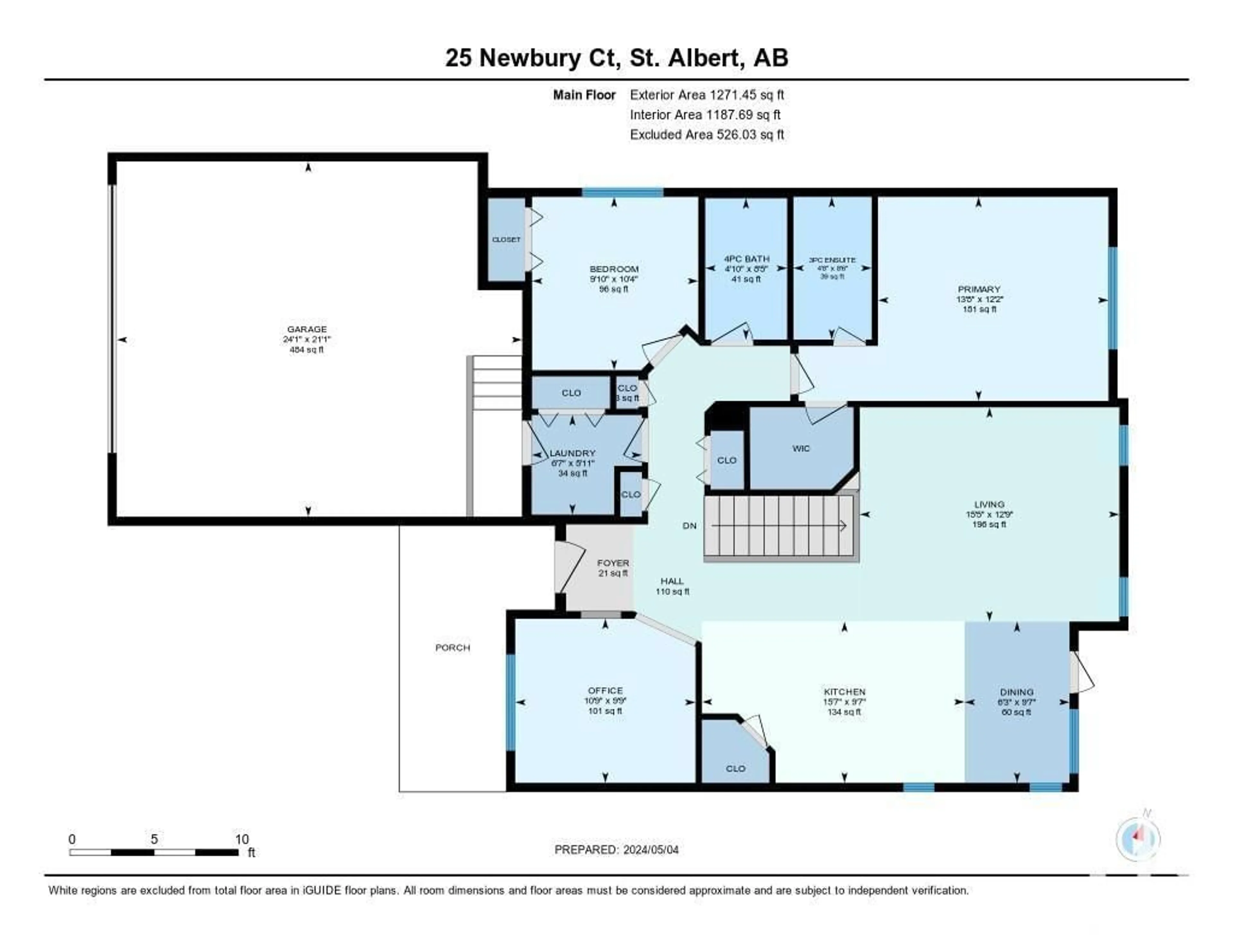 Floor plan for 25 Newbury CO, St. Albert Alberta T8N7C1