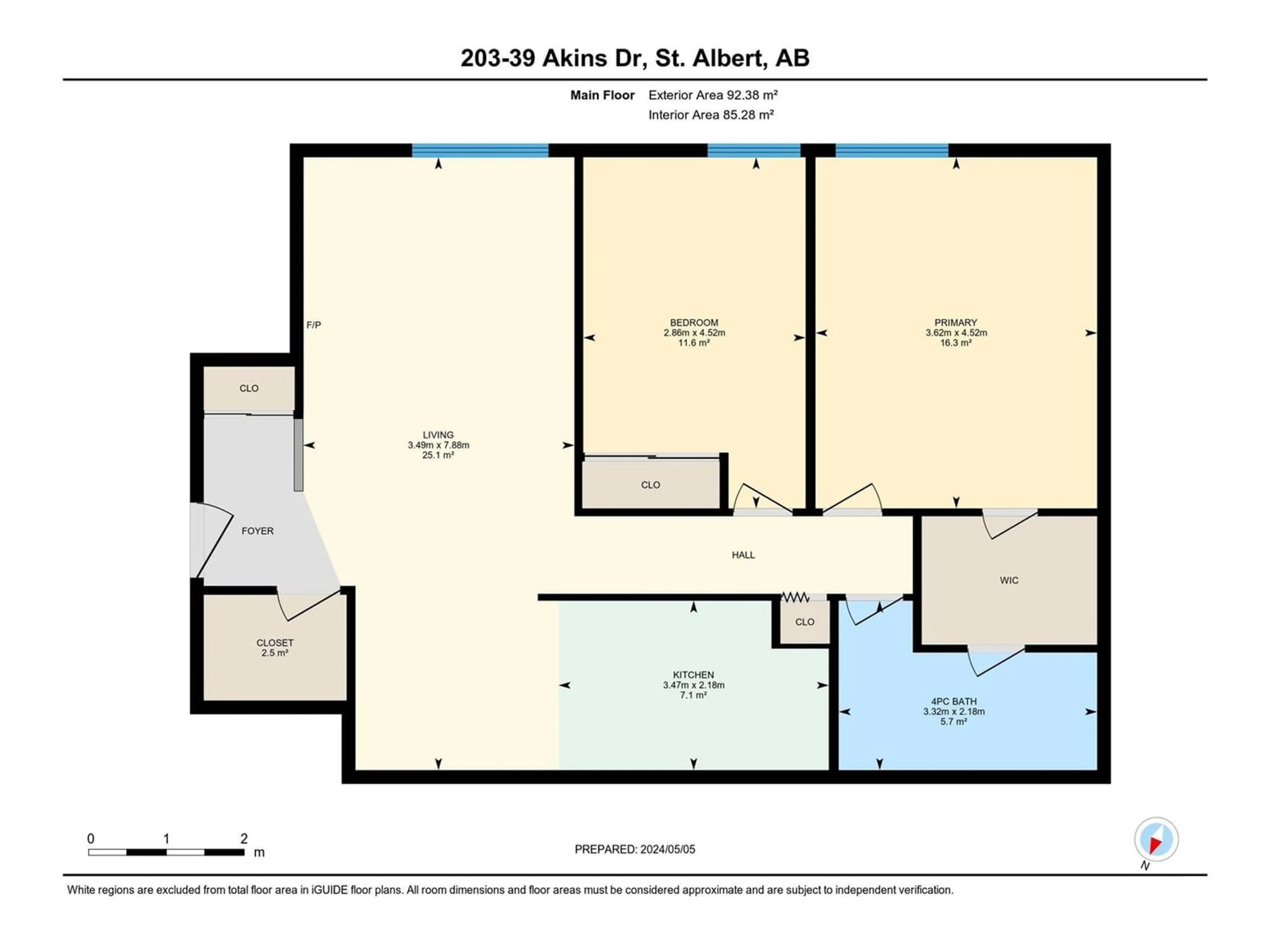 Floor plan for #203 39 Akins DR, St. Albert Alberta T8N3M6