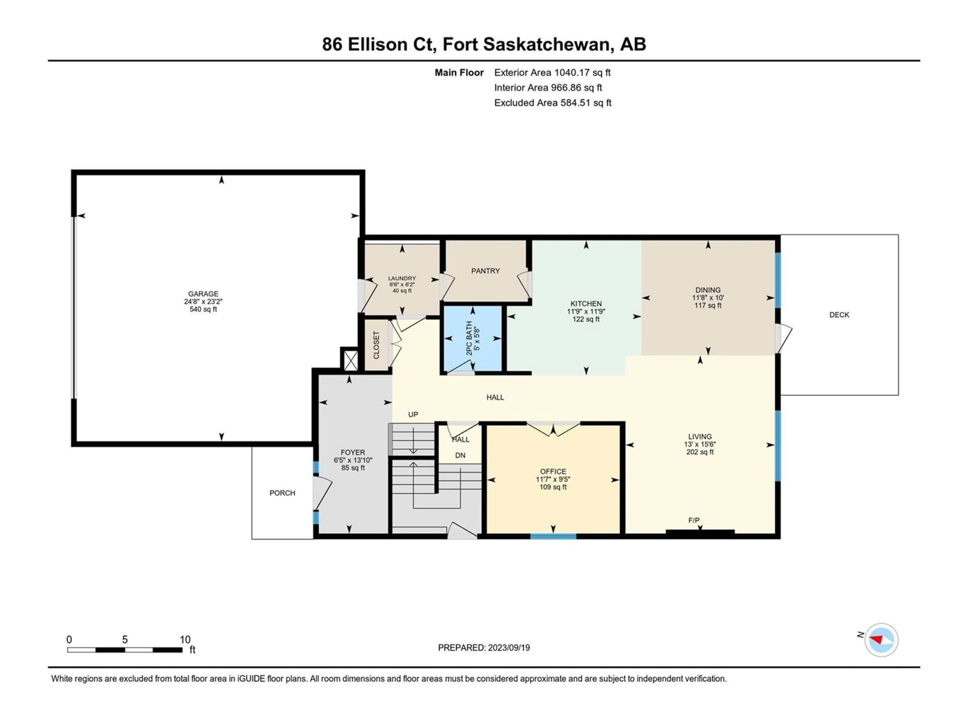 Floor plan for 85 ELLISON CO, Fort Saskatchewan Alberta T8L0M9