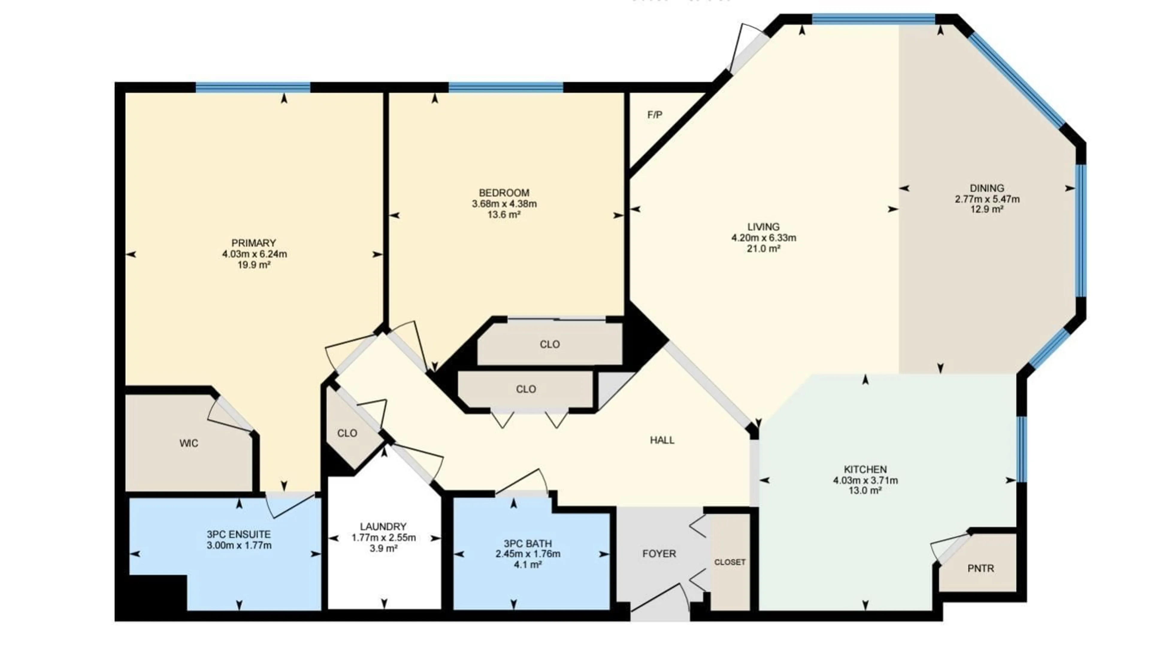 Floor plan for #320 237 Youville DR E NW, Edmonton Alberta T6L7G2