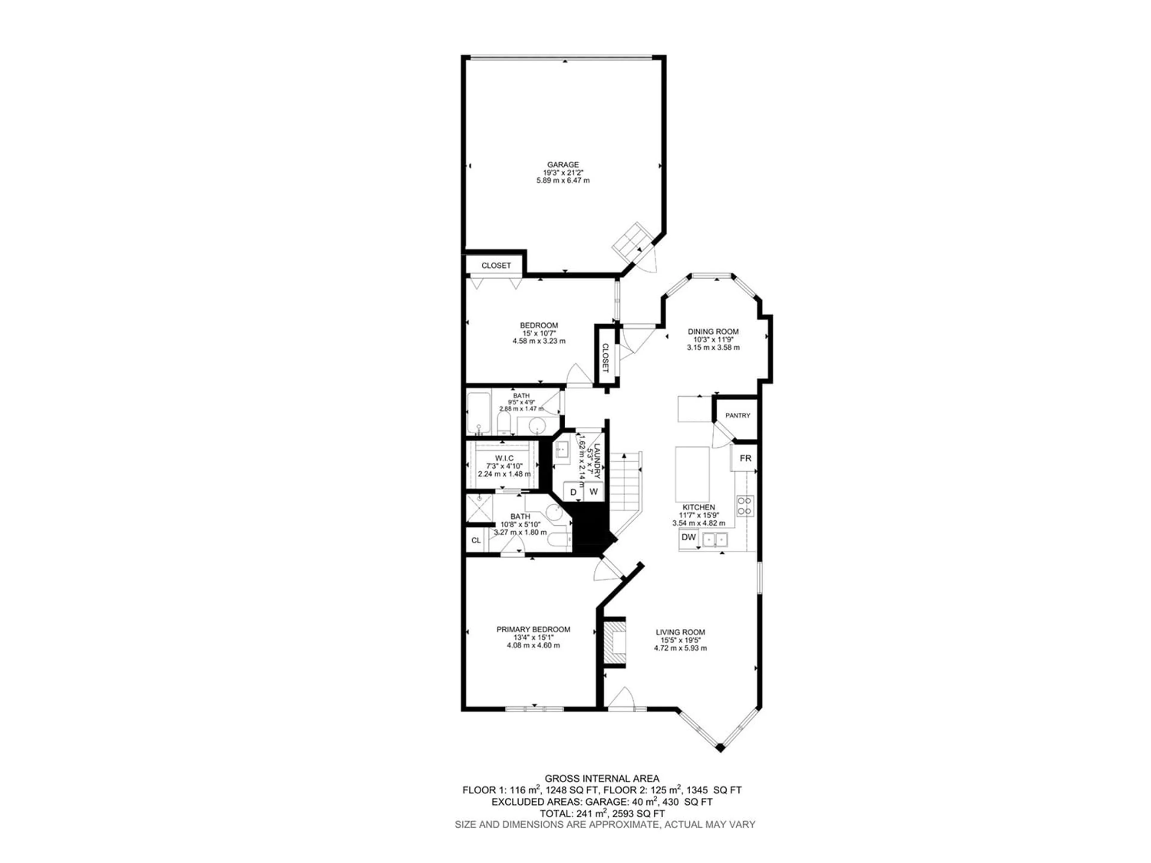 Floor plan for 23 BRIARWOOD VG, Stony Plain Alberta T7Z2Y7
