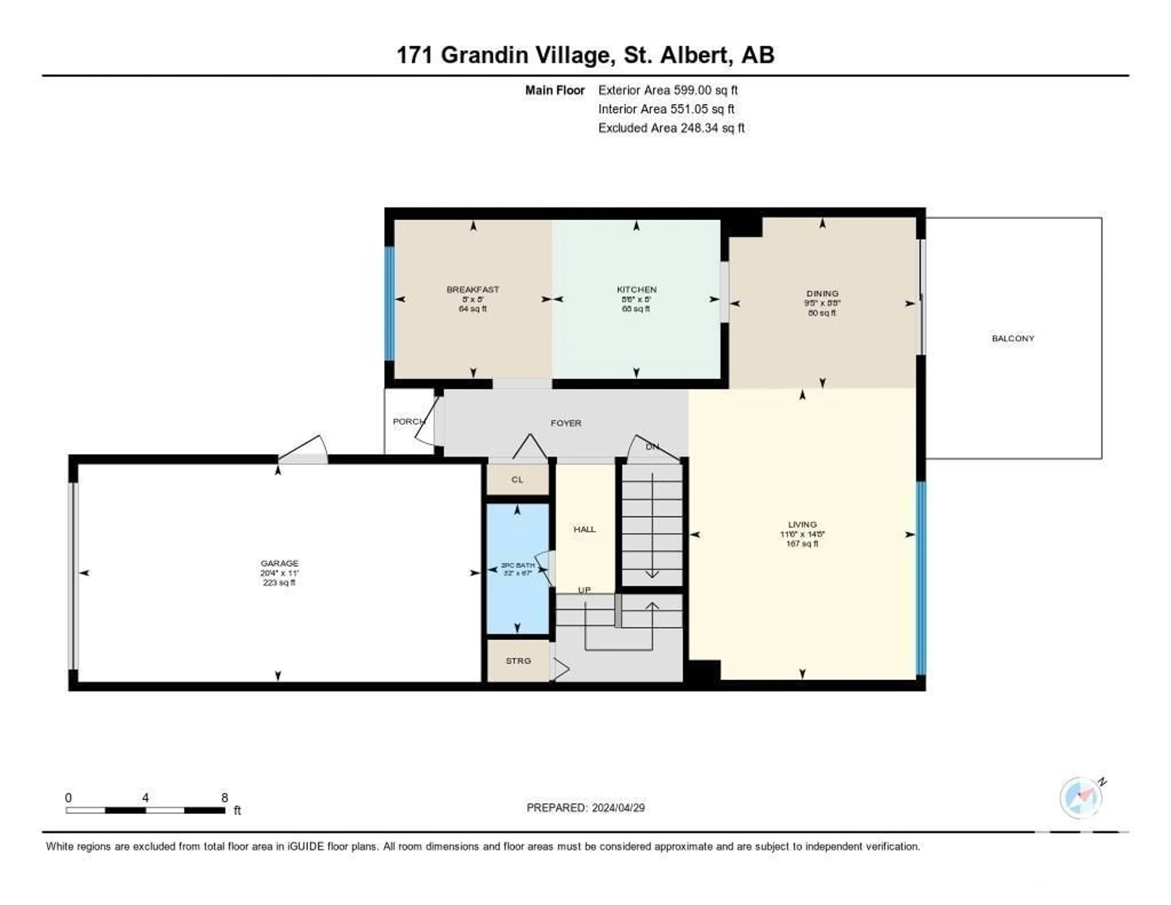 Floor plan for 171 GRANDIN VG, St. Albert Alberta T8N2J3