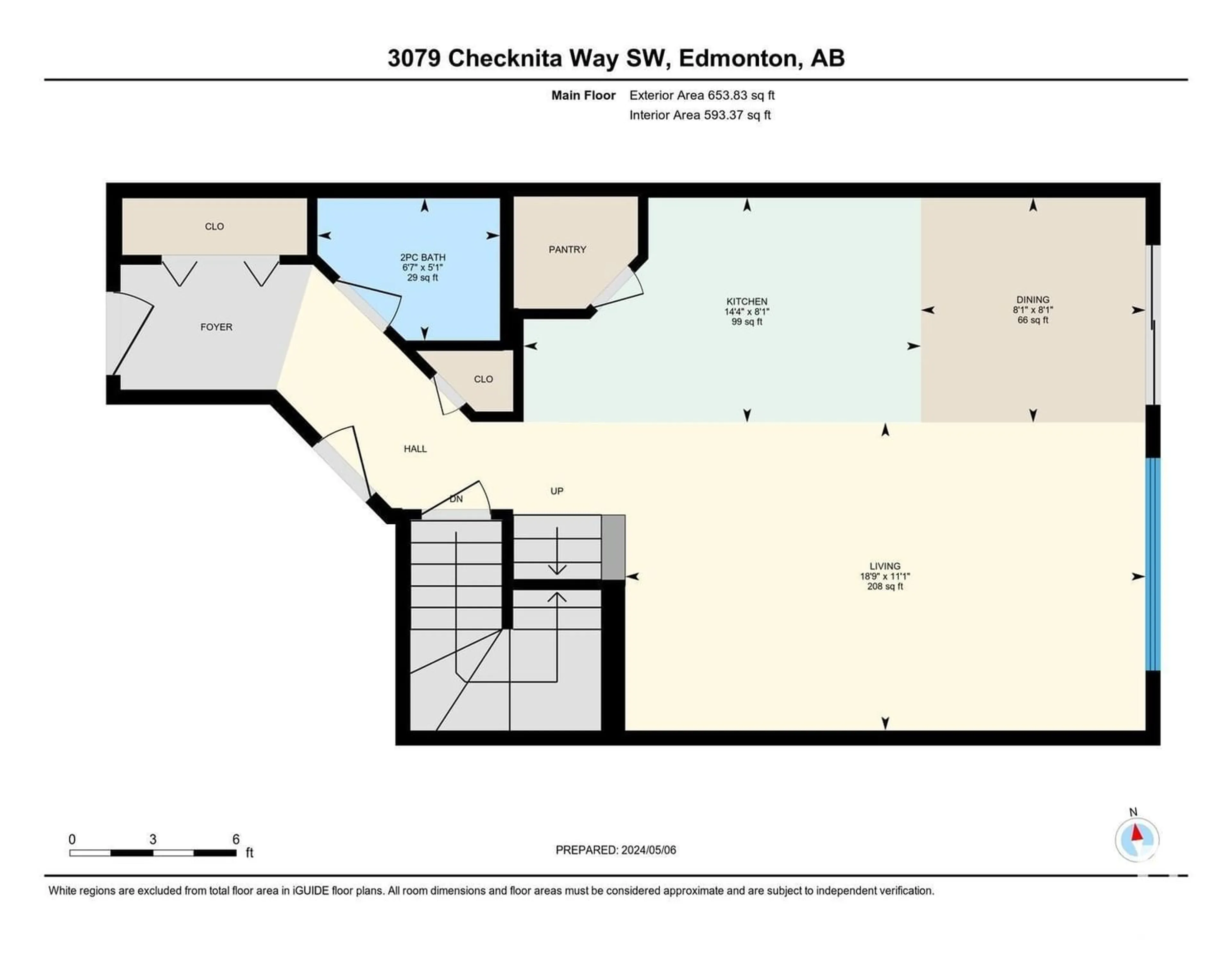 Floor plan for 3079 CHECKNITA WY SW, Edmonton Alberta T6W3X8