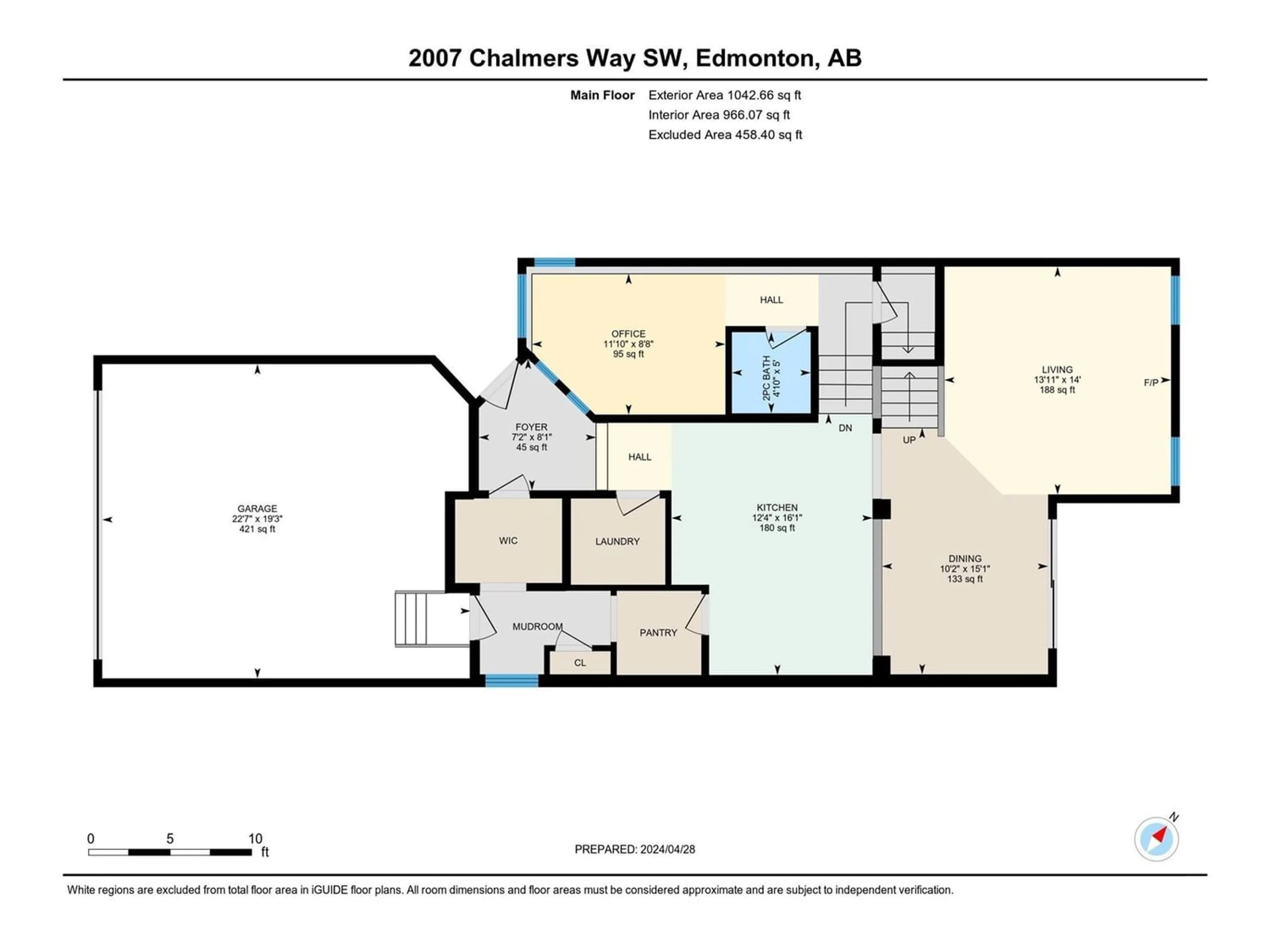 Floor plan for 2007 Chalmers Way SW, Edmonton Alberta T6W2G1