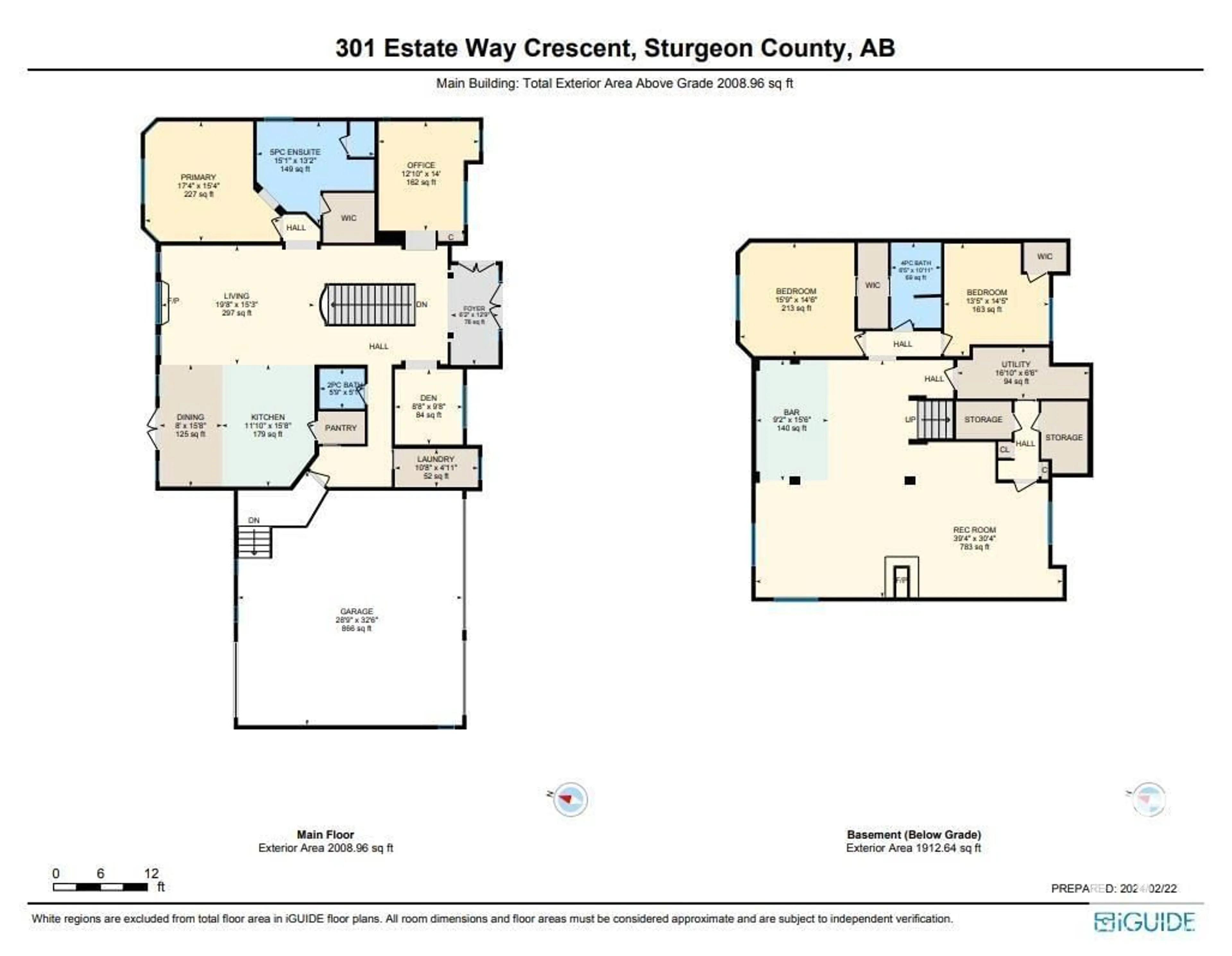 Floor plan for 301 Estate Way CR, Rural Sturgeon County Alberta T8T0C7