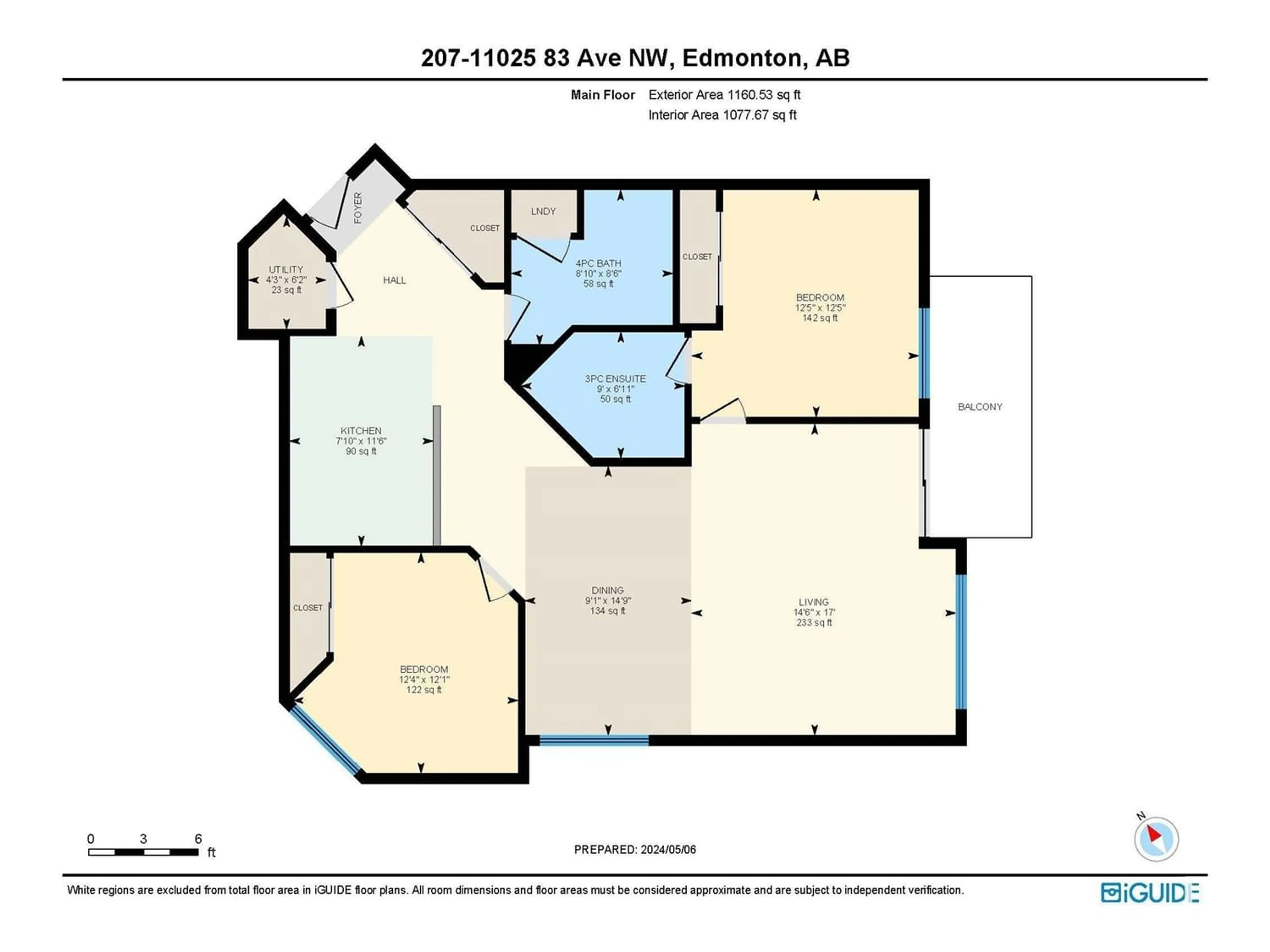 Floor plan for #207 11025 83 AV NW, Edmonton Alberta T6G2V5