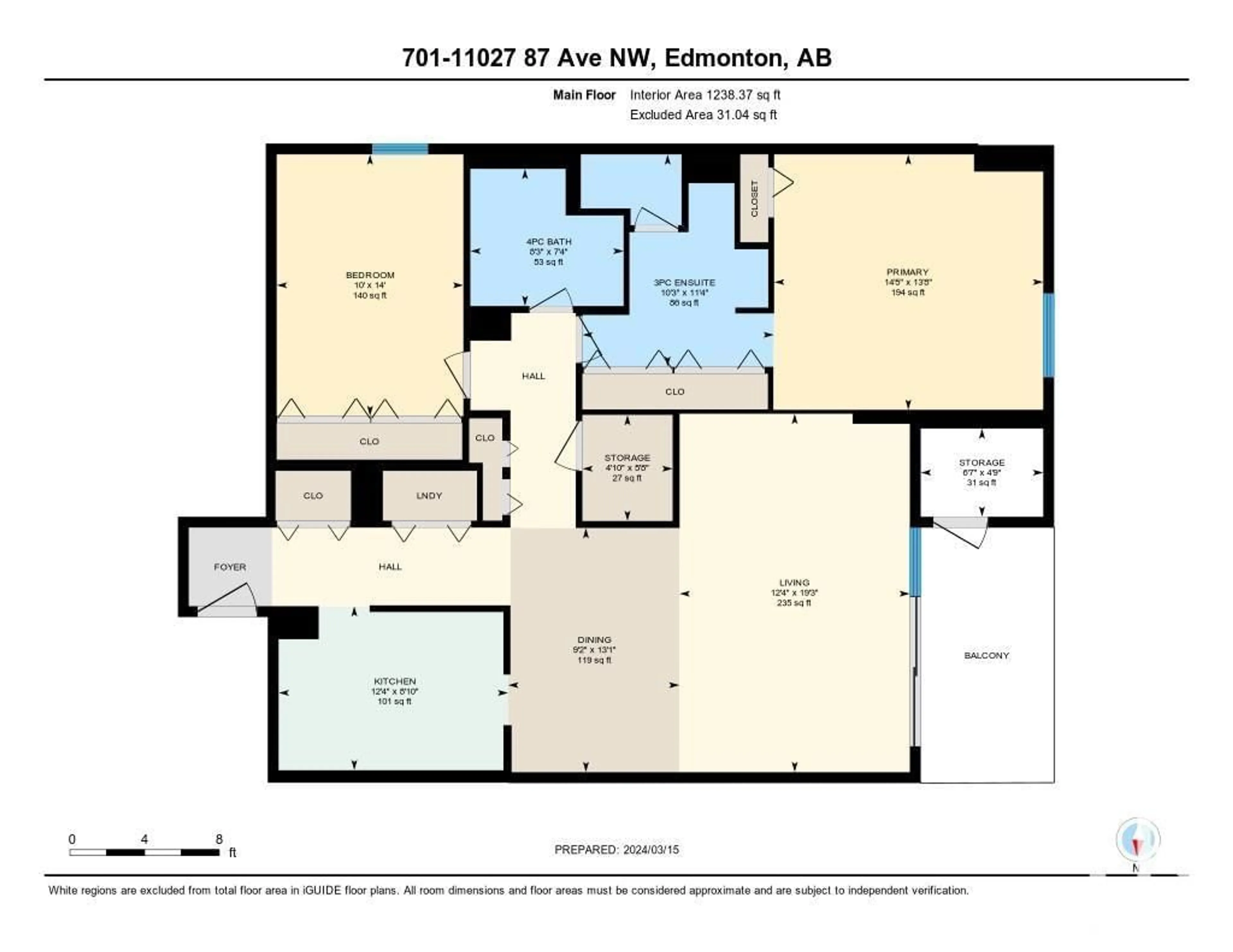 Floor plan for #701 11027 87 AV NW, Edmonton Alberta T6G2P9