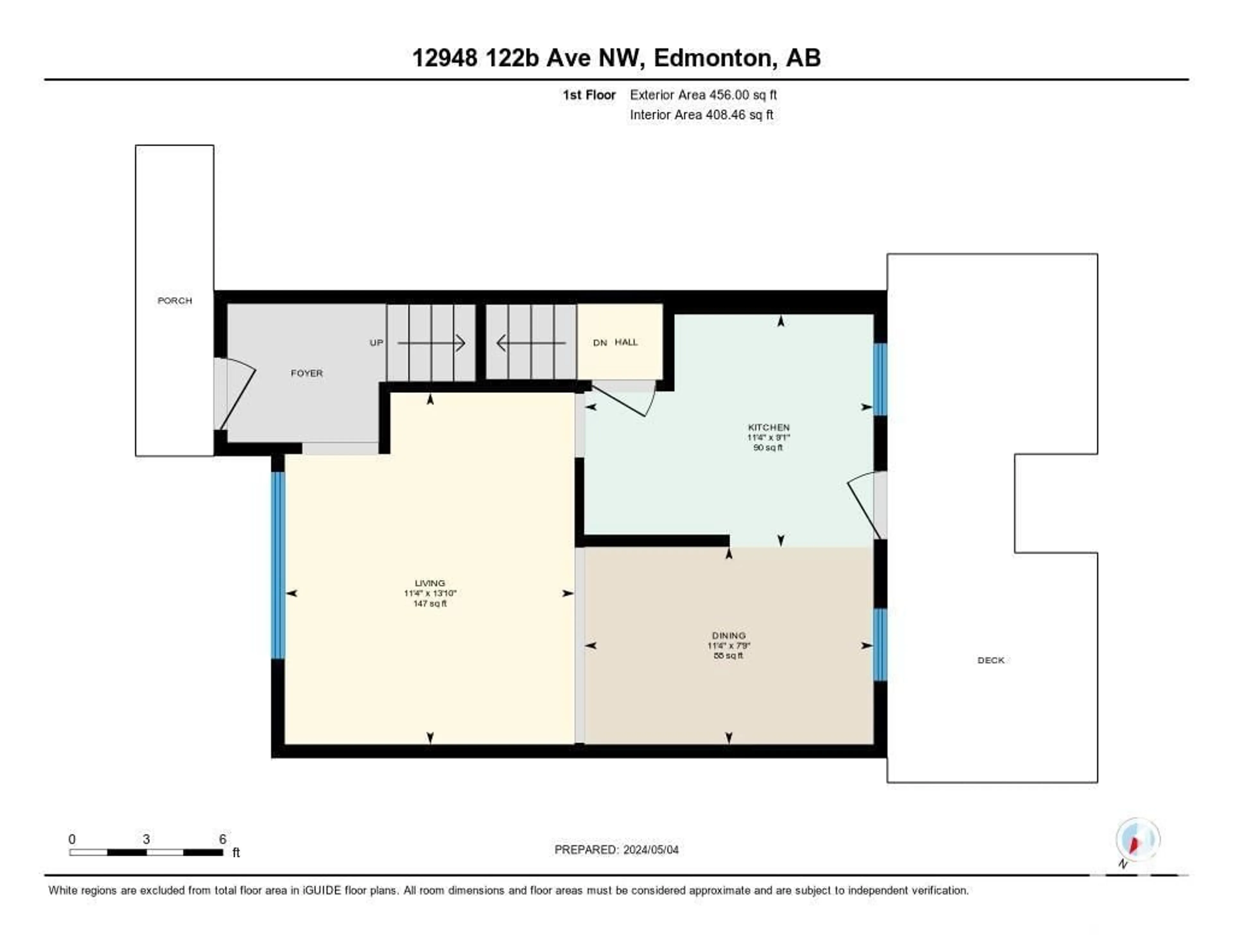 Floor plan for 12948 122B AV NW, Edmonton Alberta T5L2X2