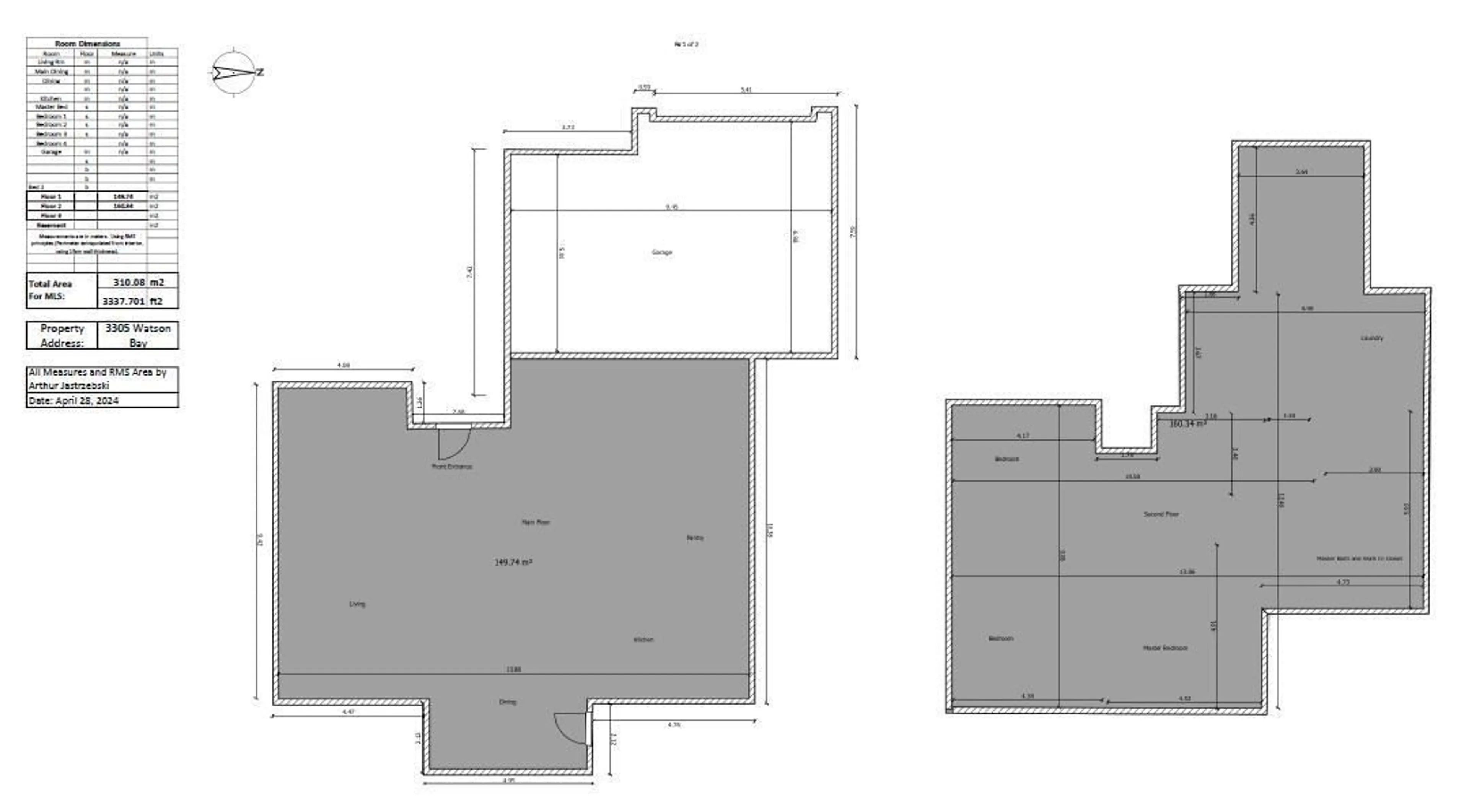 Floor plan for 3305 WATSON BA SW, Edmonton Alberta T6W0P2