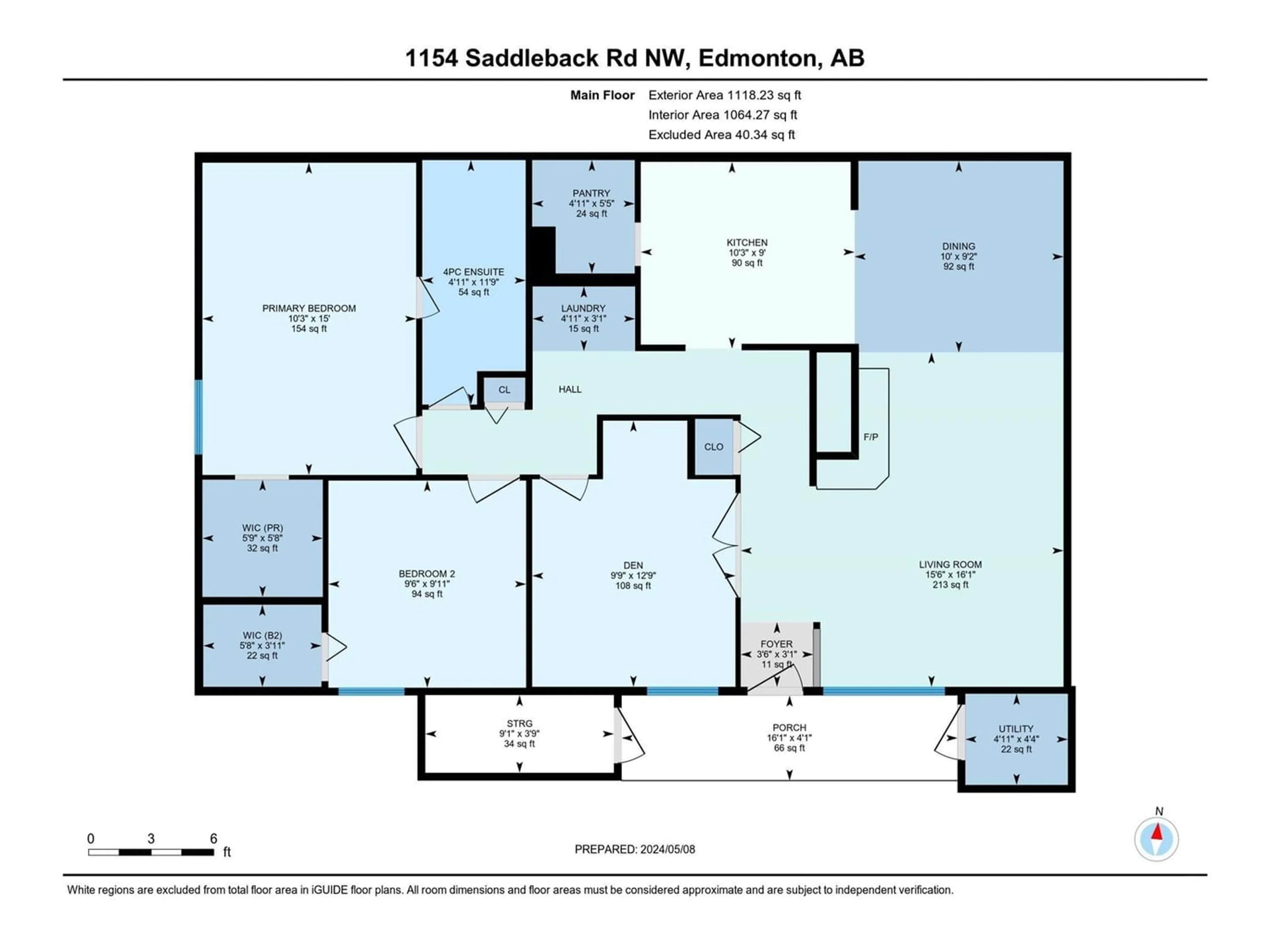 Floor plan for 1154 SADDLEBACK RD NW, Edmonton Alberta T6H4Z4