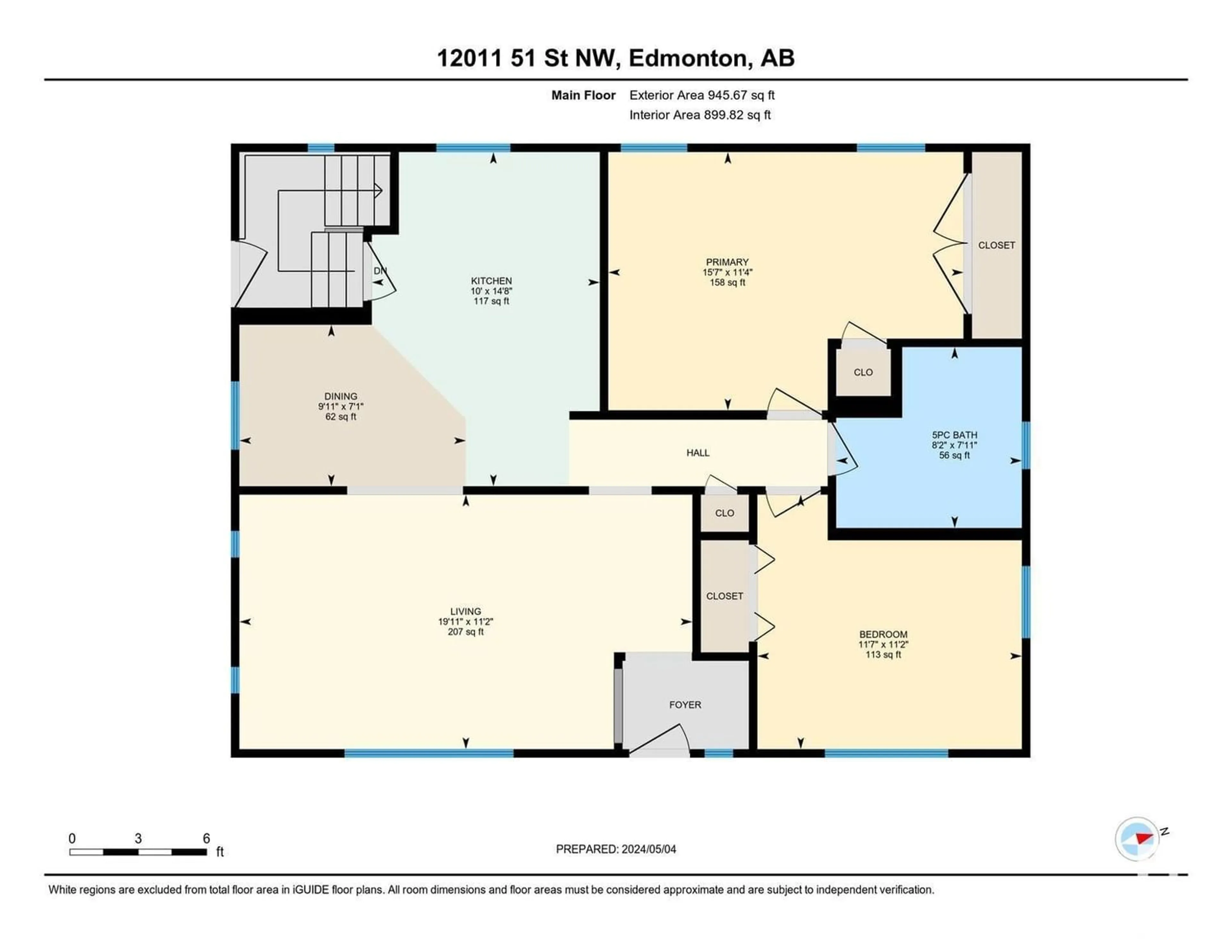 Floor plan for 12011 51 ST NW, Edmonton Alberta T5W3G6